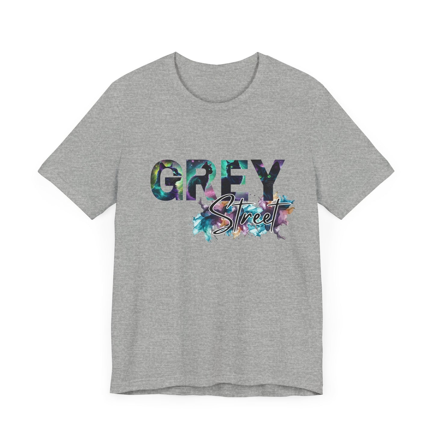 Grey Street Black Cat Unisex Jersey Tee - Stylish & Vibrant Fashion Statement