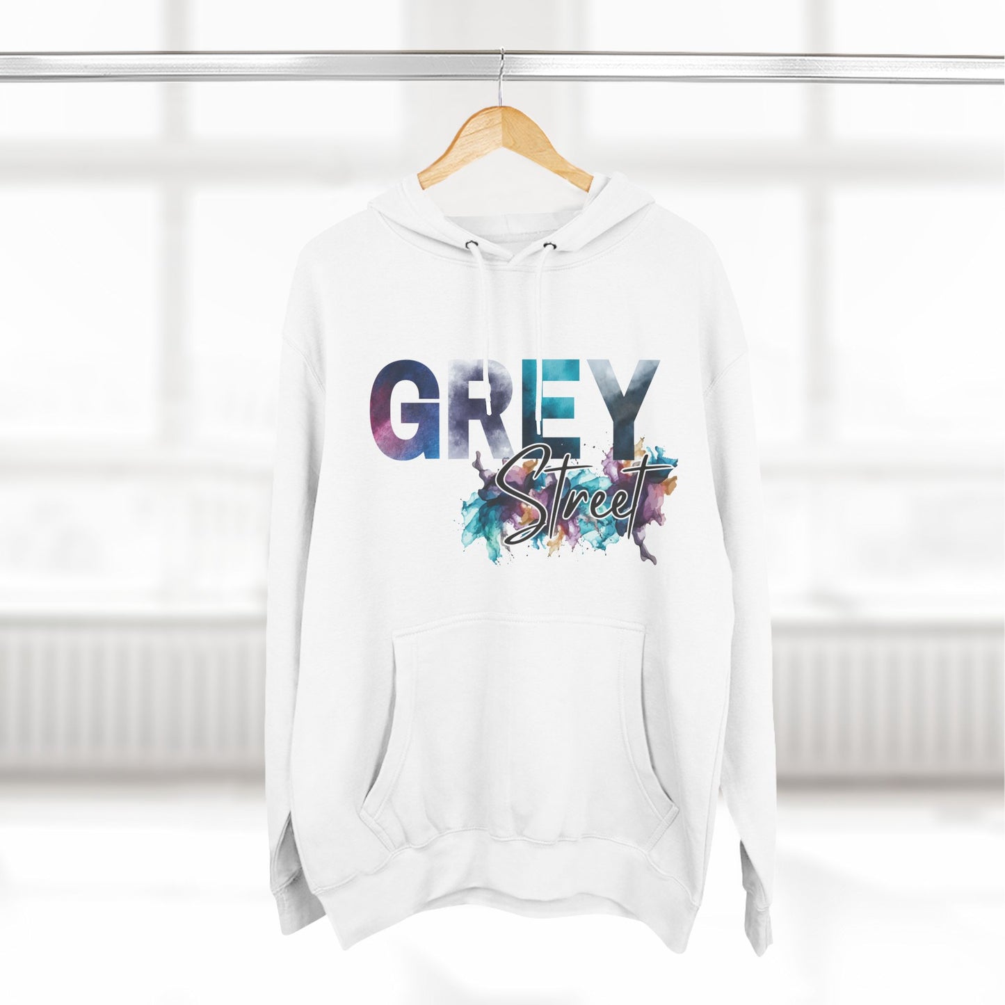 Grey Street Three-Panel soft touch Fleece Hoodie (Lane Seven)