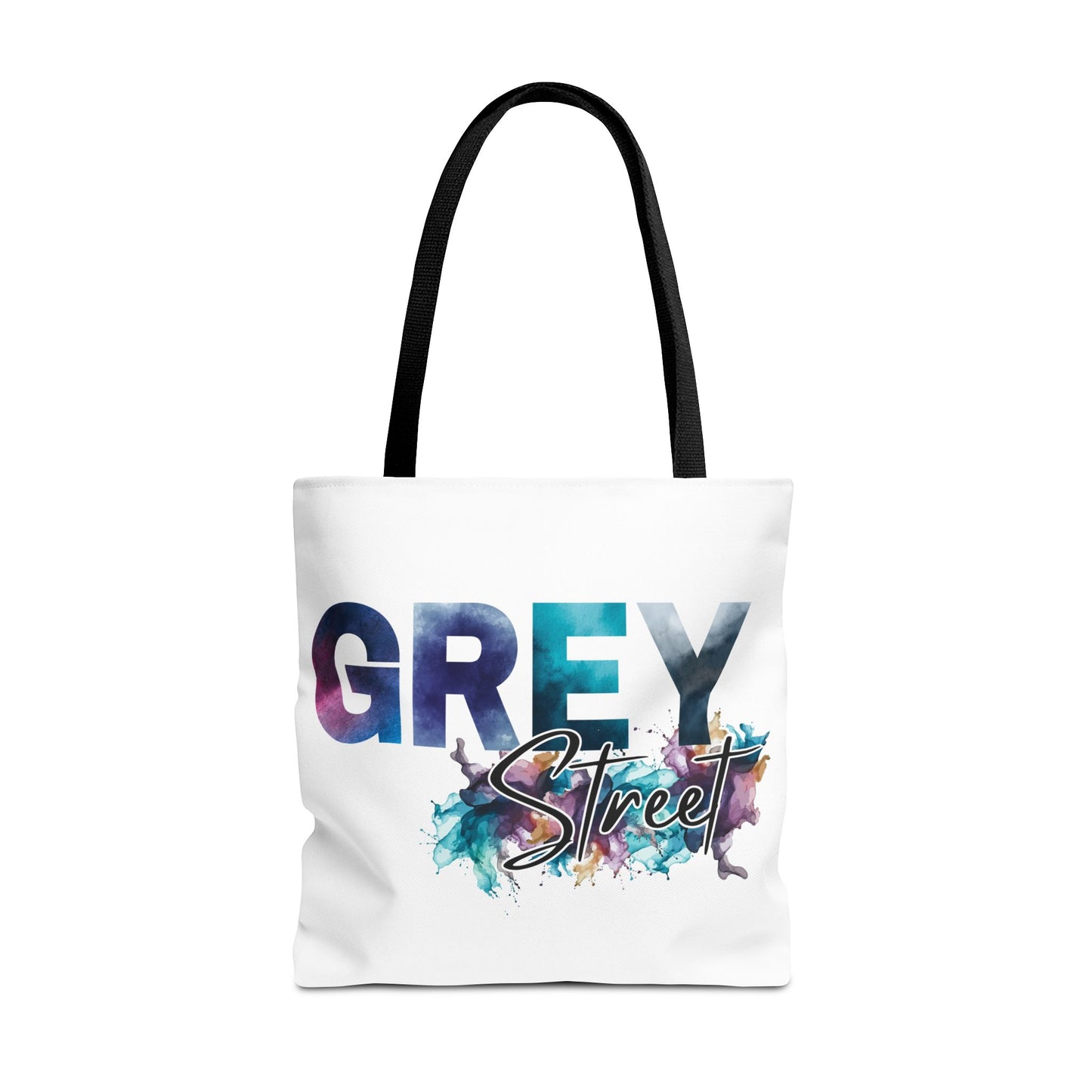 Vibrant "Grey Street" White Tote Bag - Stylish & Functional for Everyday Use
