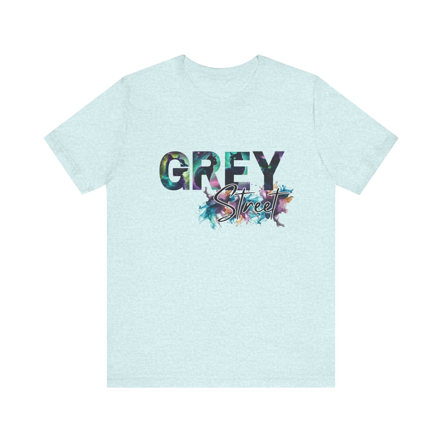 Grey Street Black Cat Unisex Jersey Tee - Stylish & Vibrant Fashion Statement
