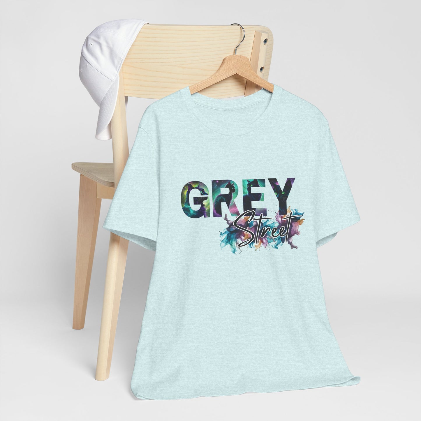 Grey Street Black Cat Unisex Jersey Tee - Stylish & Vibrant Fashion Statement