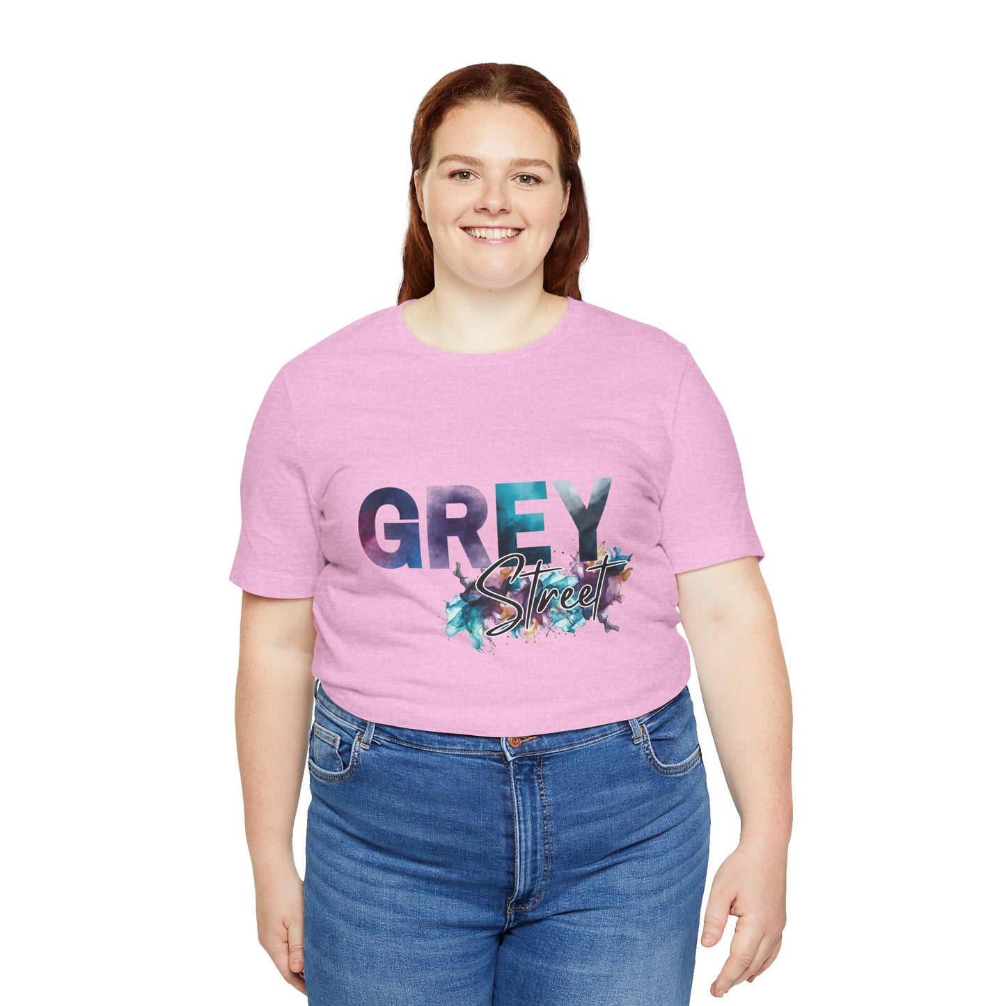 Grey Street Unisex Soft Jersey Tee -Vibrant Muted Colors captivates the vibe of Grey Street