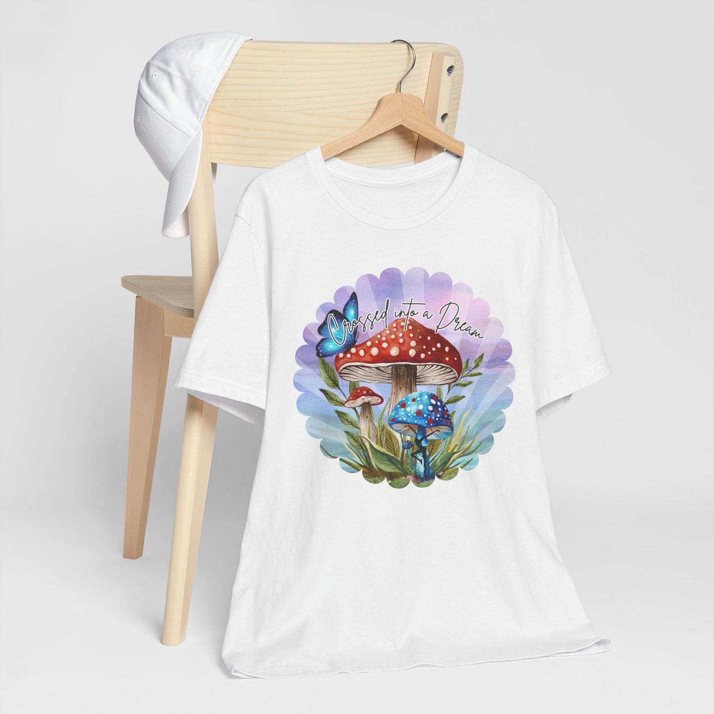 "Crossed into a Dream" Scallop Unisex Jersey Tee - Colorful Nature-Inspired Design
