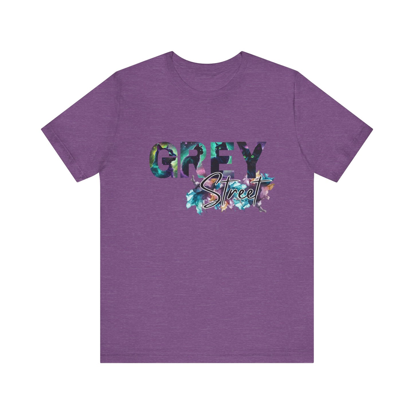 Grey Street Black Cat Unisex Jersey Tee - Stylish & Vibrant Fashion Statement