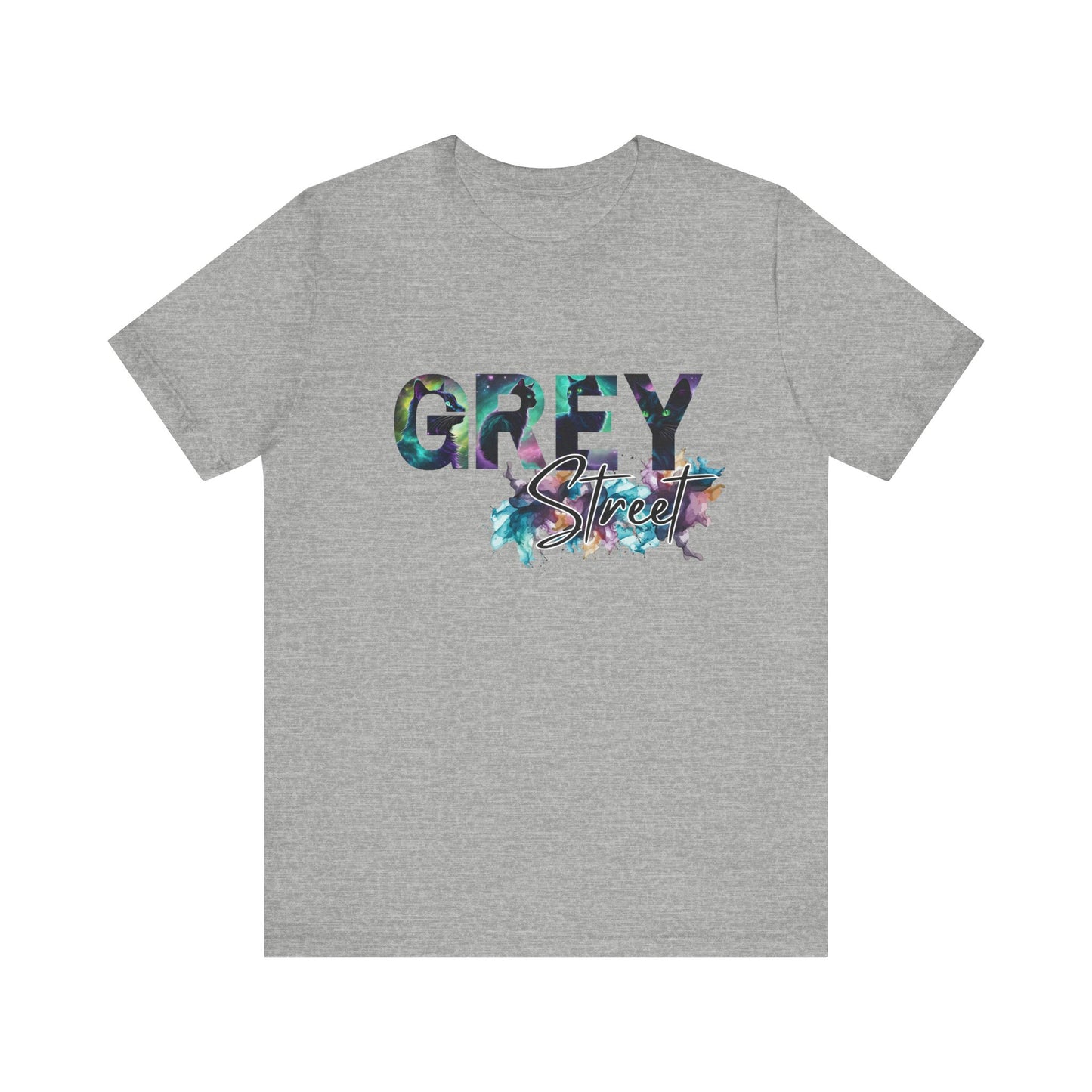 Grey Street Black Cat Unisex Jersey Tee - Stylish & Vibrant Fashion Statement
