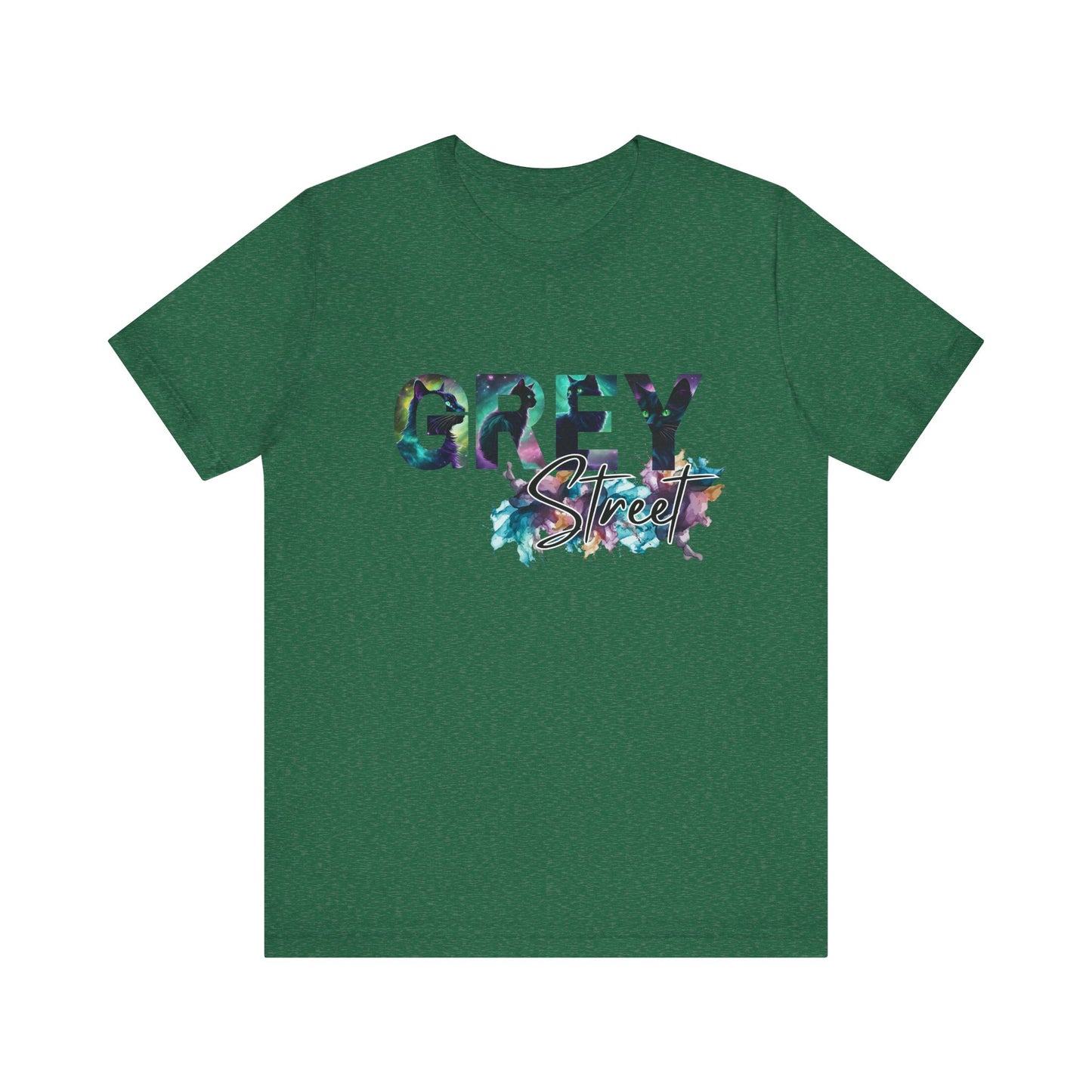 Grey Street Black Cat Unisex Jersey Tee - Stylish & Vibrant Fashion Statement