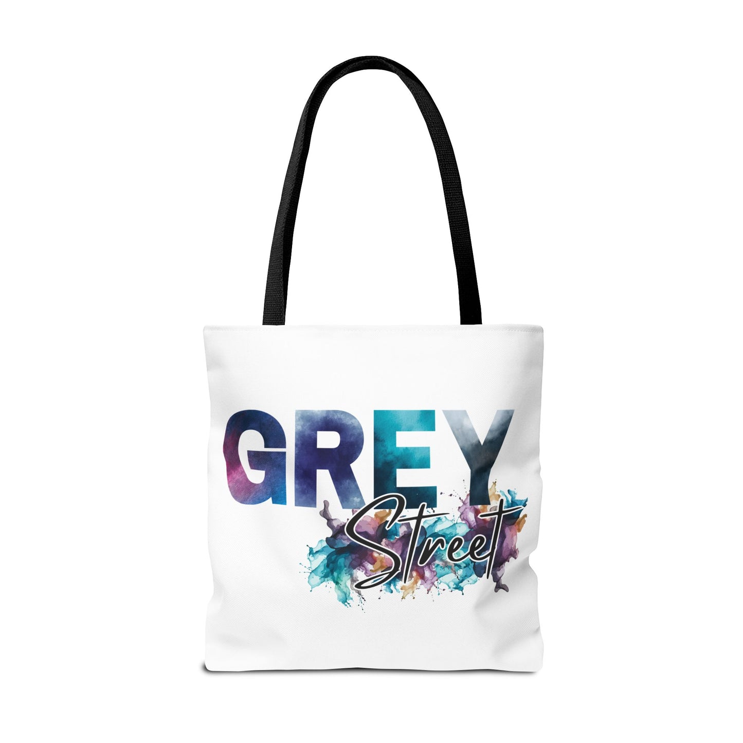 Vibrant "Grey Street" White Tote Bag - Stylish & Functional for Everyday Use