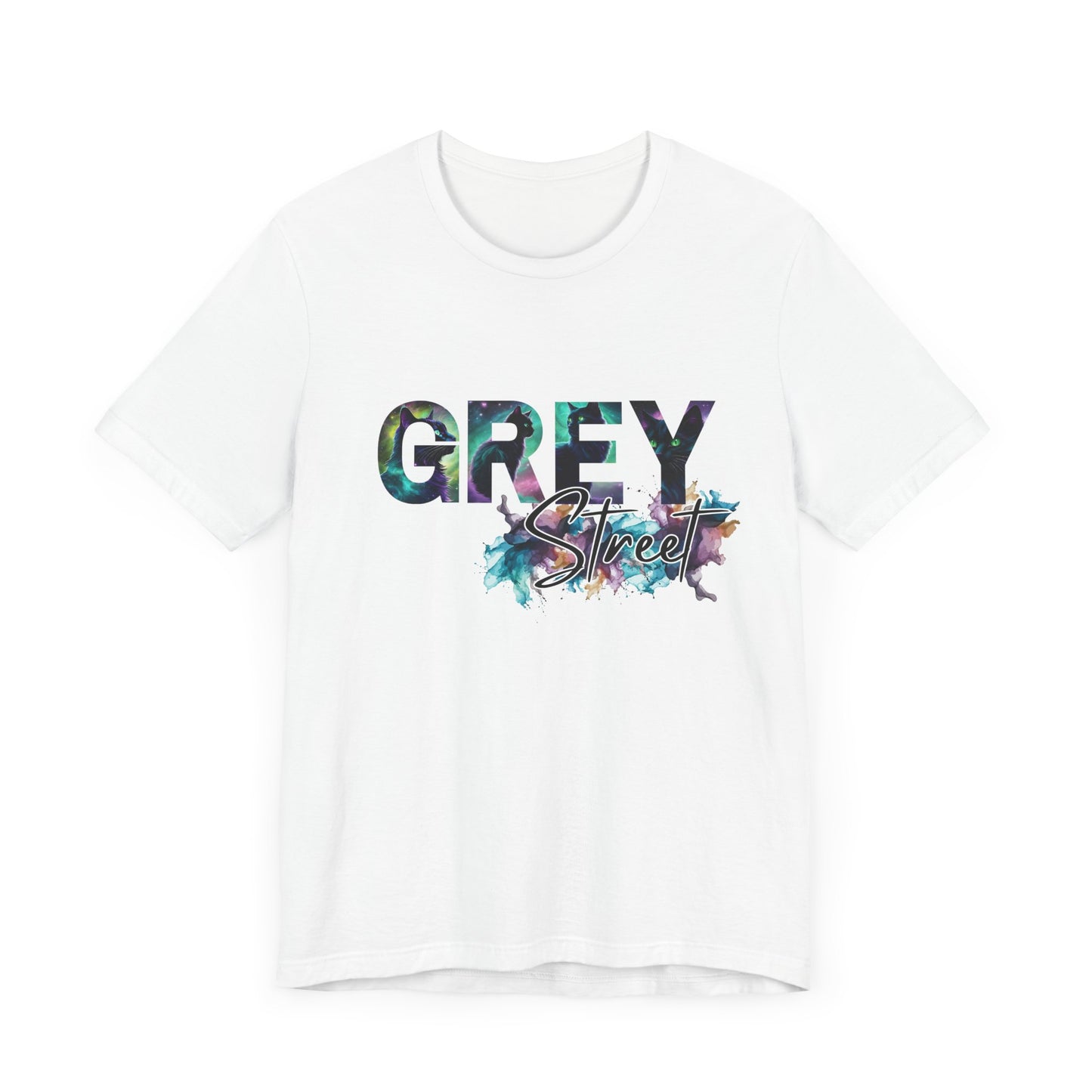 Grey Street Black Cat Unisex Jersey Tee - Stylish & Vibrant Fashion Statement