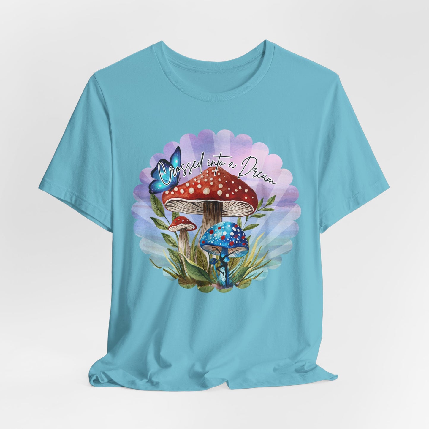 "Crossed into a Dream" Scallop Unisex Jersey Tee - Colorful Nature-Inspired Design