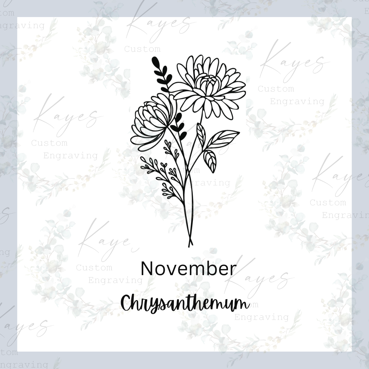 Birth Month Flower Wall Art and Shelf Decor