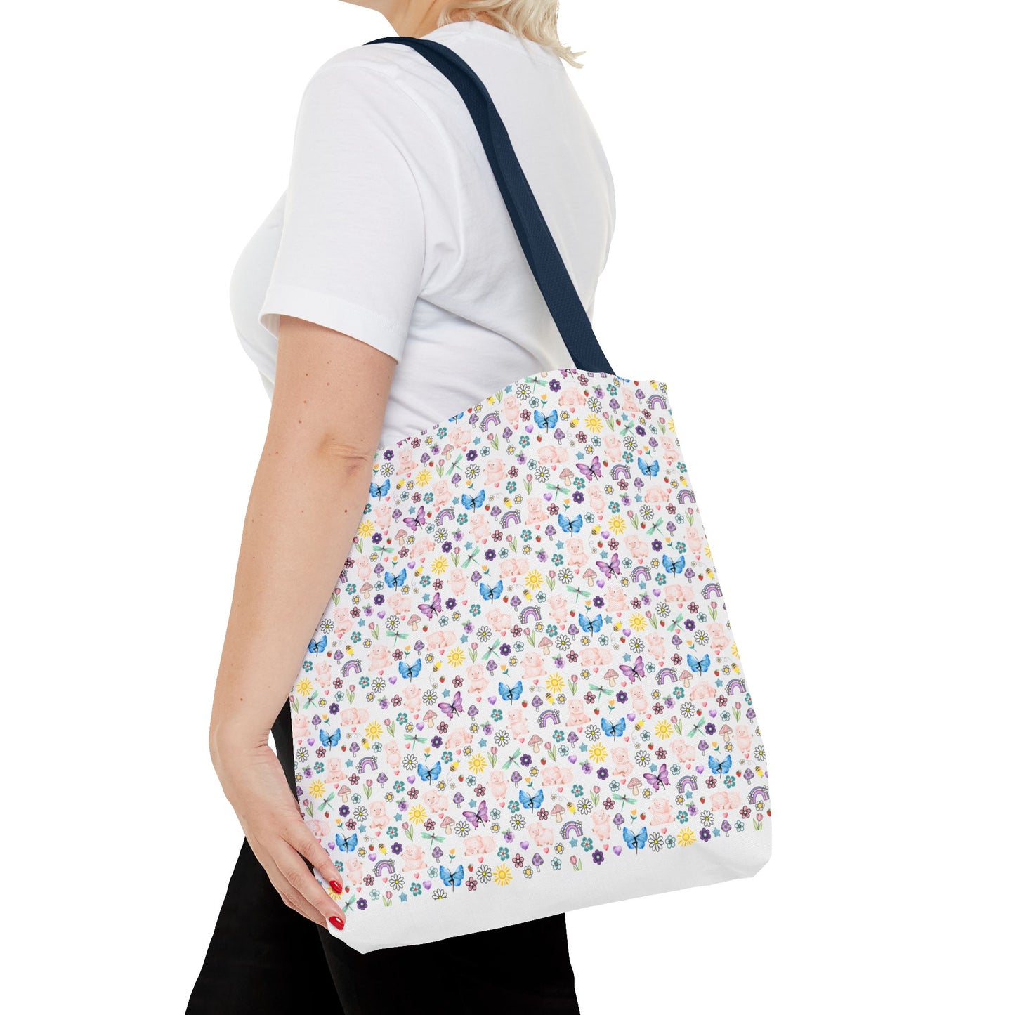 Cute Floral Pig Tote Bag - Don't Burn the Day