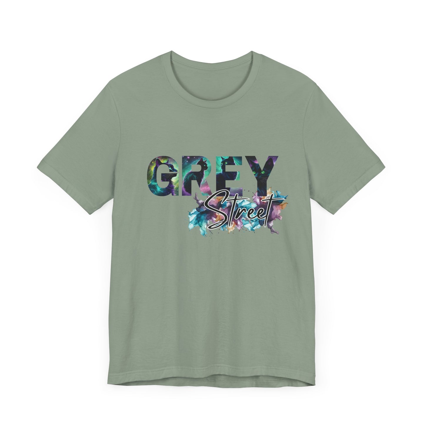 Grey Street Black Cat Unisex Jersey Tee - Stylish & Vibrant Fashion Statement