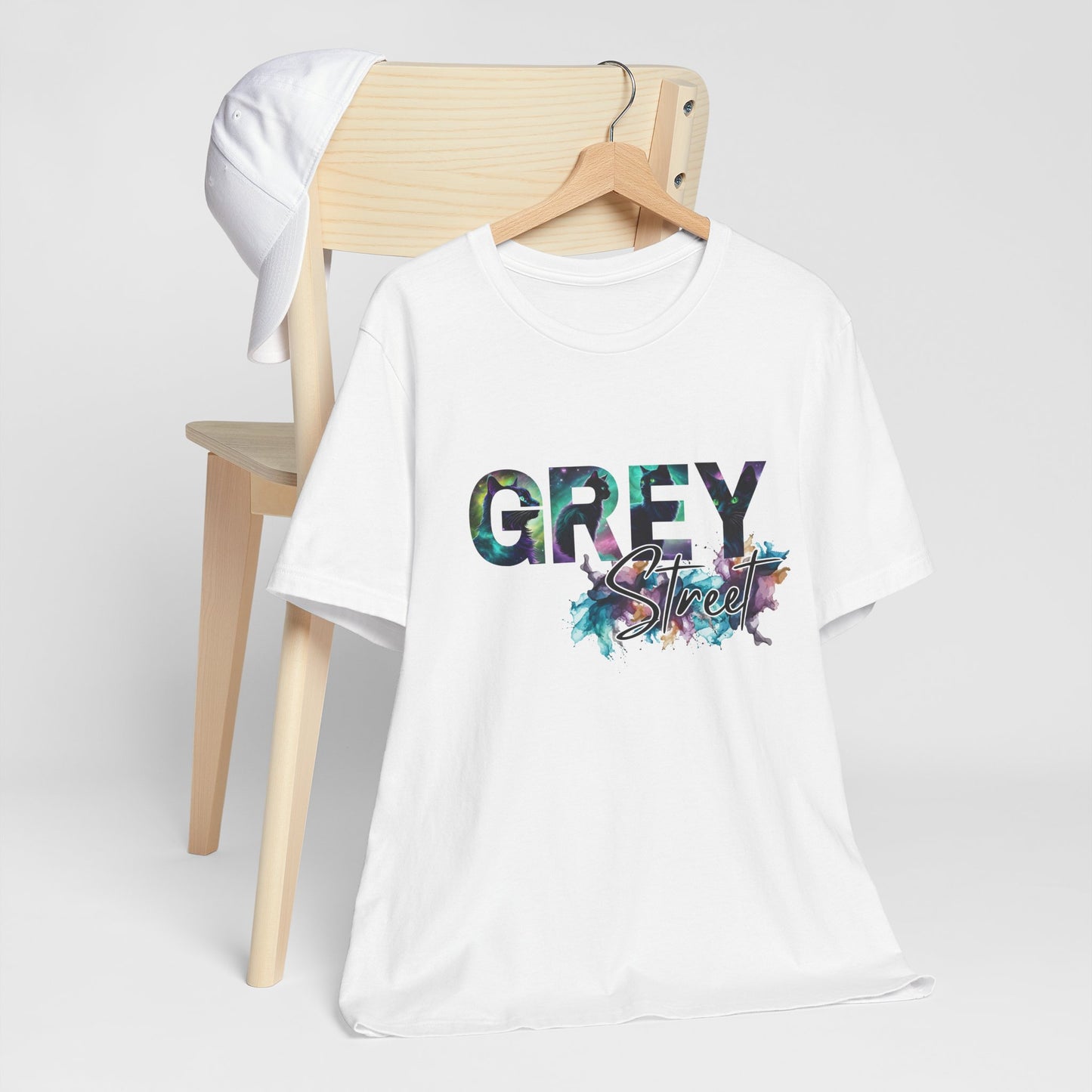 Grey Street Black Cat Unisex Jersey Tee - Stylish & Vibrant Fashion Statement
