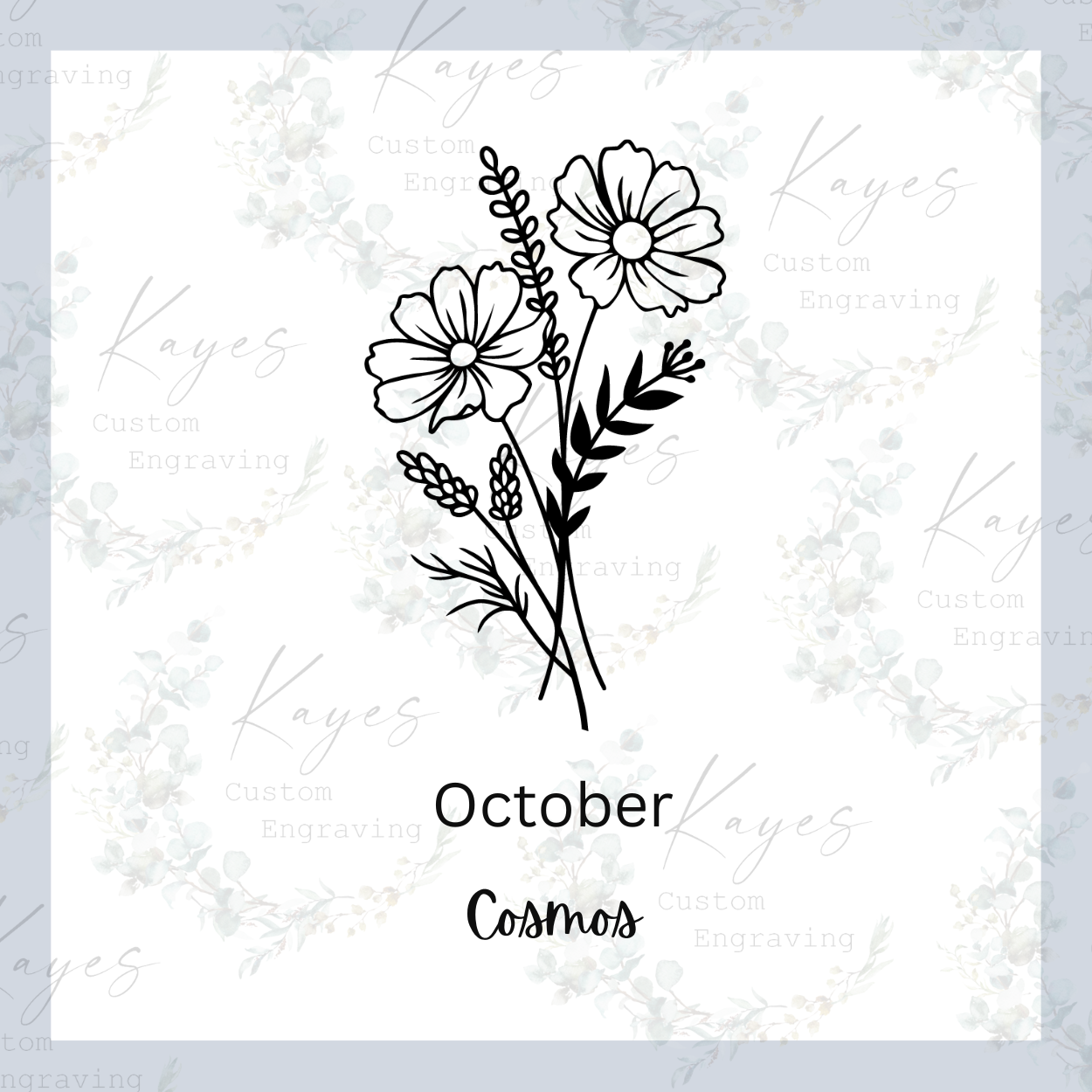 Birth Month Flower Wall Art and Shelf Decor