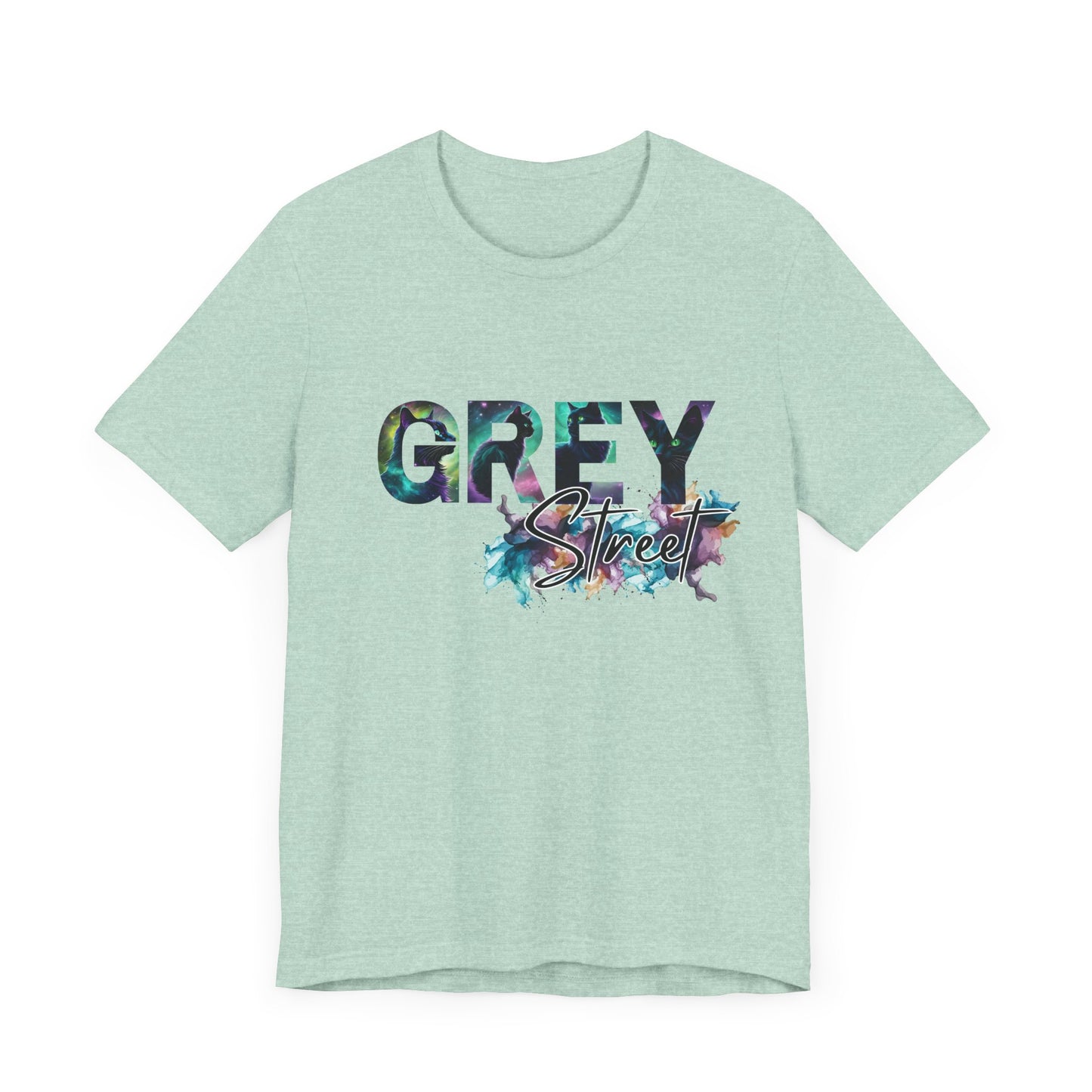 Grey Street Black Cat Unisex Jersey Tee - Stylish & Vibrant Fashion Statement