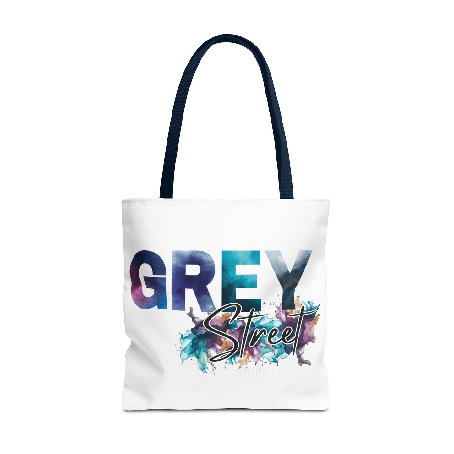 Vibrant "Grey Street" White Tote Bag - Stylish & Functional for Everyday Use