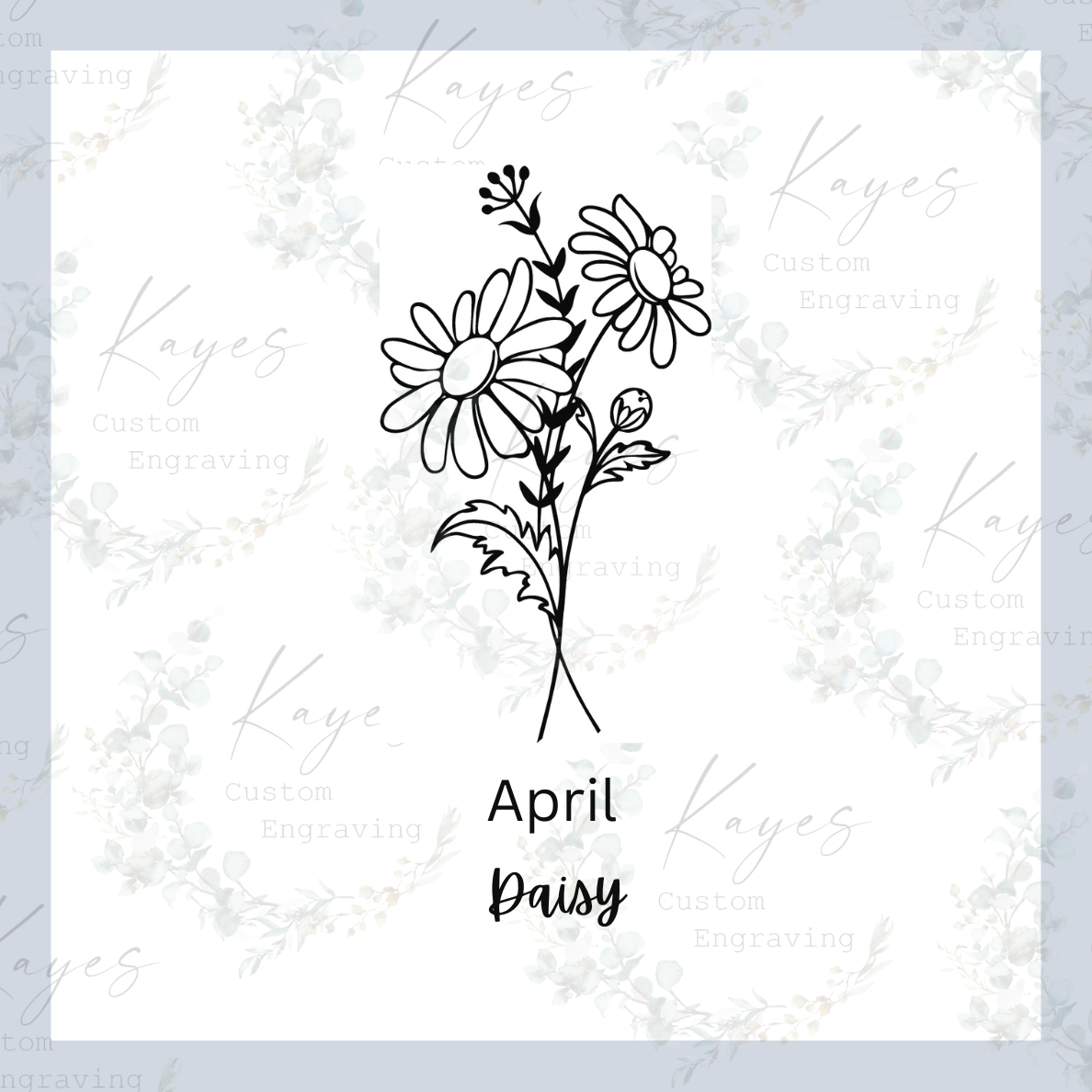 Birth Month Flower Wall Art and Shelf Decor