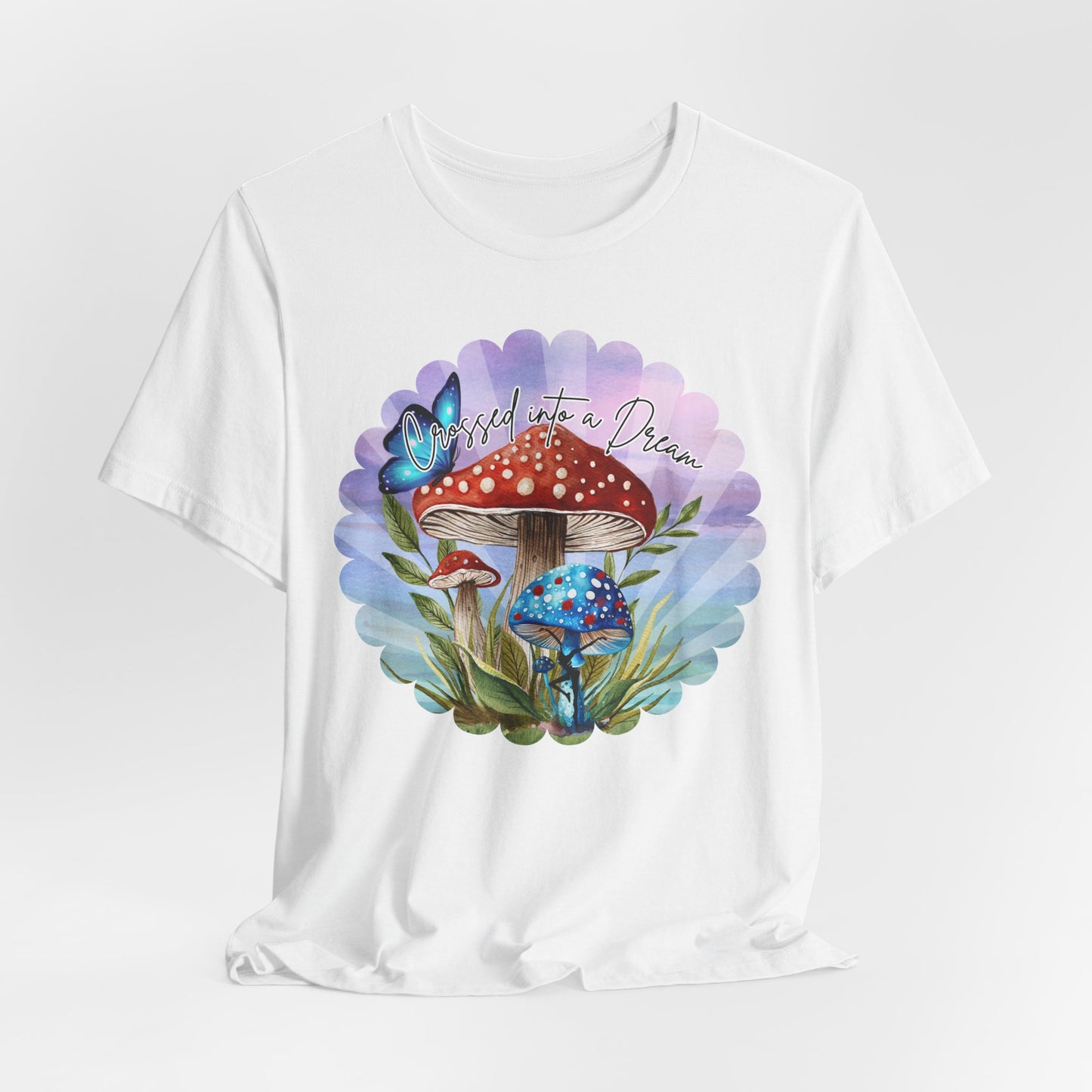 "Crossed into a Dream" Scallop Unisex Jersey Tee - Colorful Nature-Inspired Design