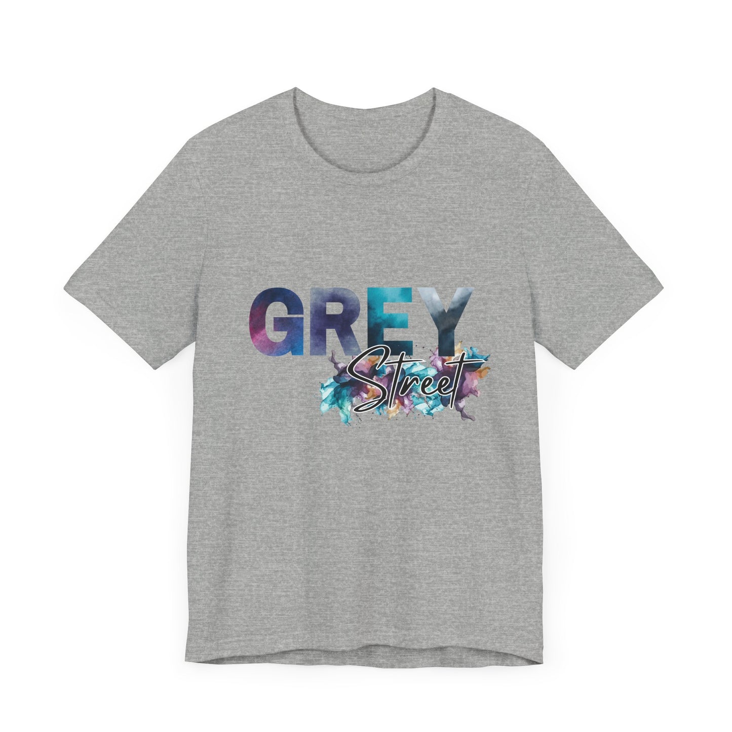 Grey Street Unisex Soft Jersey Tee -Vibrant Muted Colors captivates the vibe of Grey Street