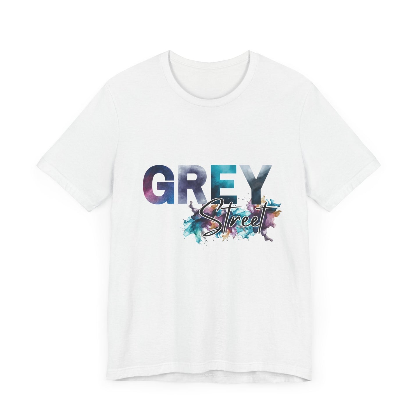 Grey Street Unisex Soft Jersey Tee -Vibrant Muted Colors captivates the vibe of Grey Street