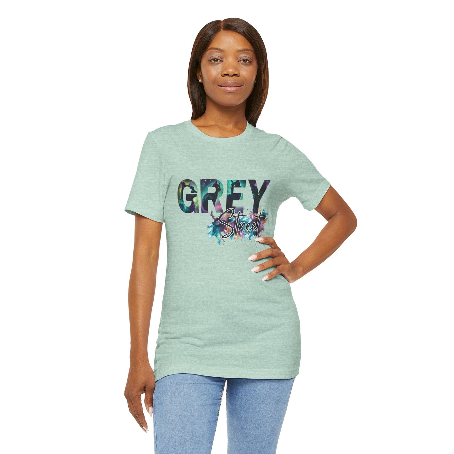 Grey Street Black Cat Unisex Jersey Tee - Stylish & Vibrant Fashion Statement