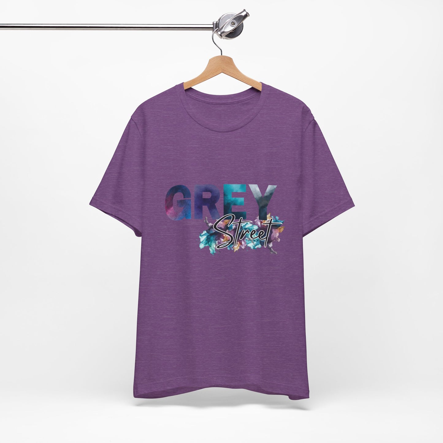 Grey Street Unisex Soft Jersey Tee -Vibrant Muted Colors captivates the vibe of Grey Street