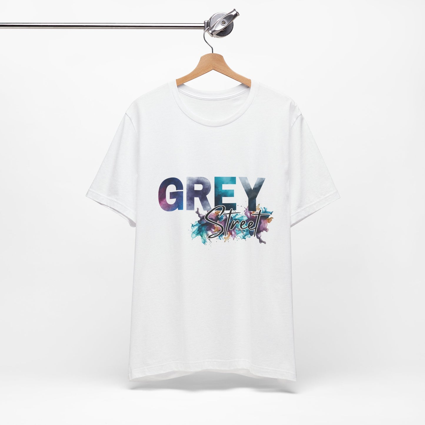 Grey Street Unisex Soft Jersey Tee -Vibrant Muted Colors captivates the vibe of Grey Street