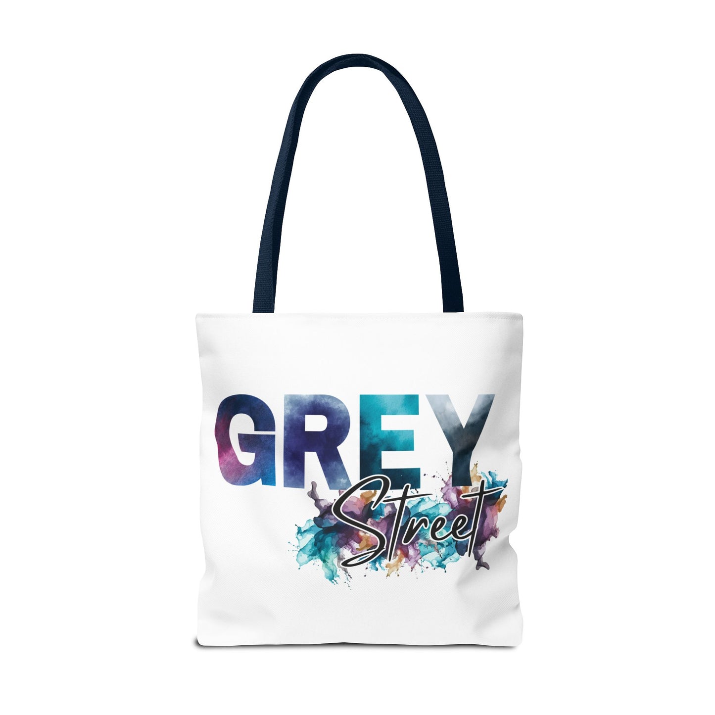 Vibrant "Grey Street" White Tote Bag - Stylish & Functional for Everyday Use