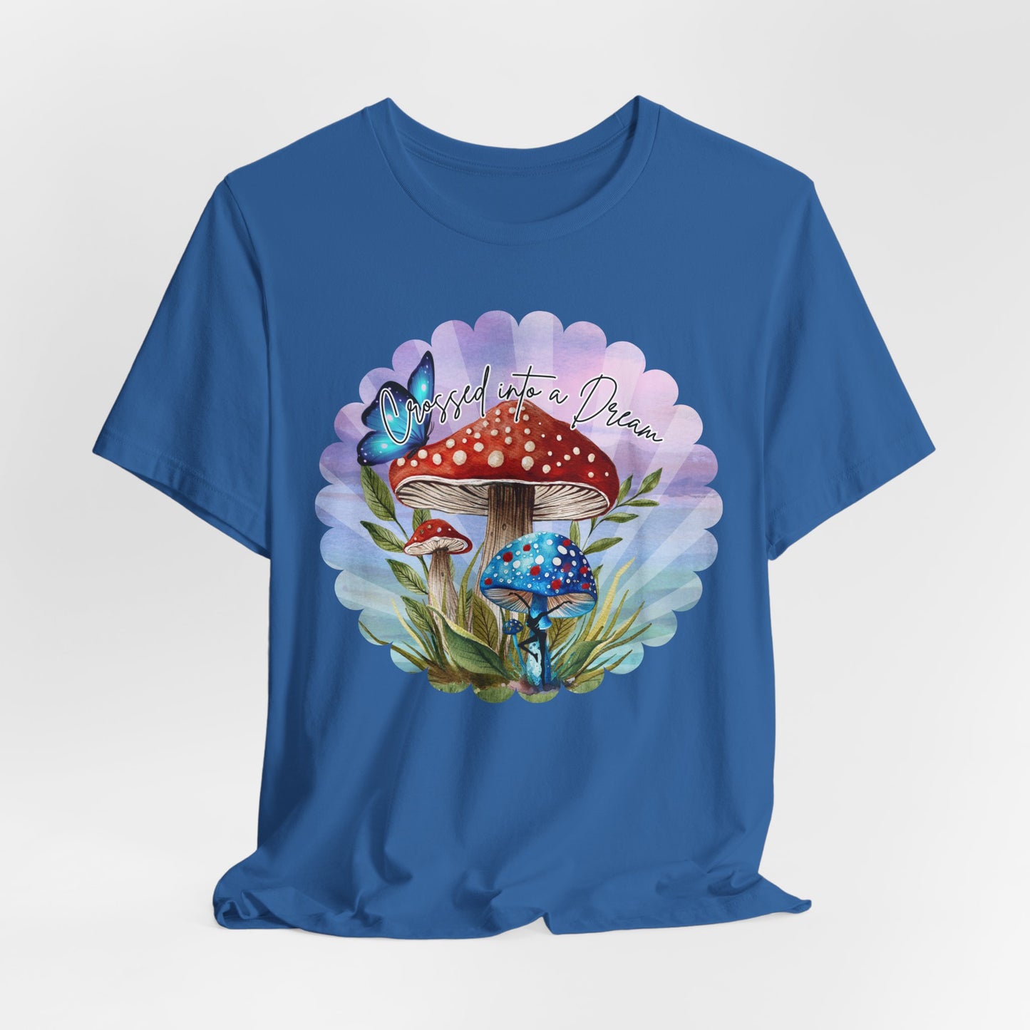"Crossed into a Dream" Scallop Unisex Jersey Tee - Colorful Nature-Inspired Design