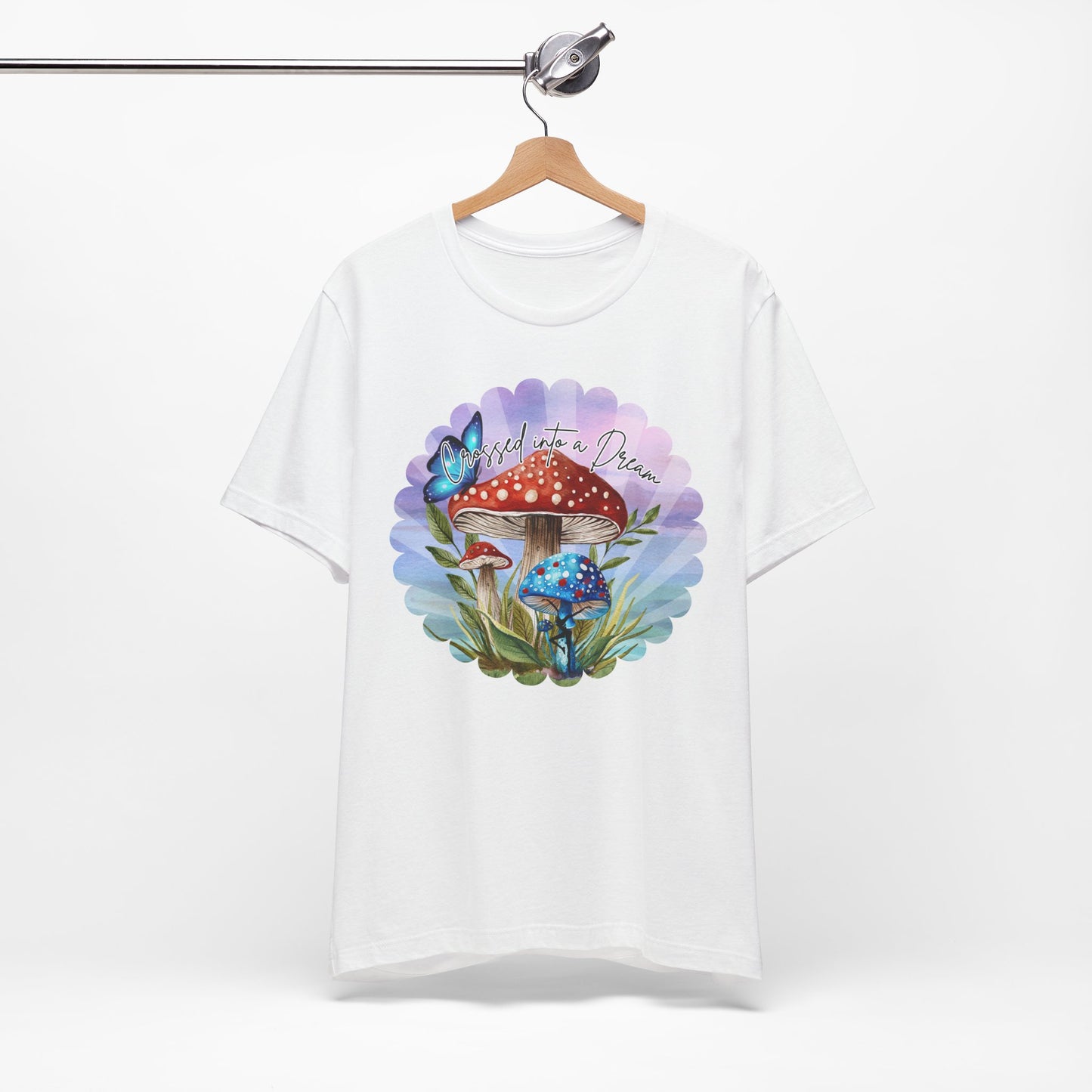 "Crossed into a Dream" Scallop Unisex Jersey Tee - Colorful Nature-Inspired Design