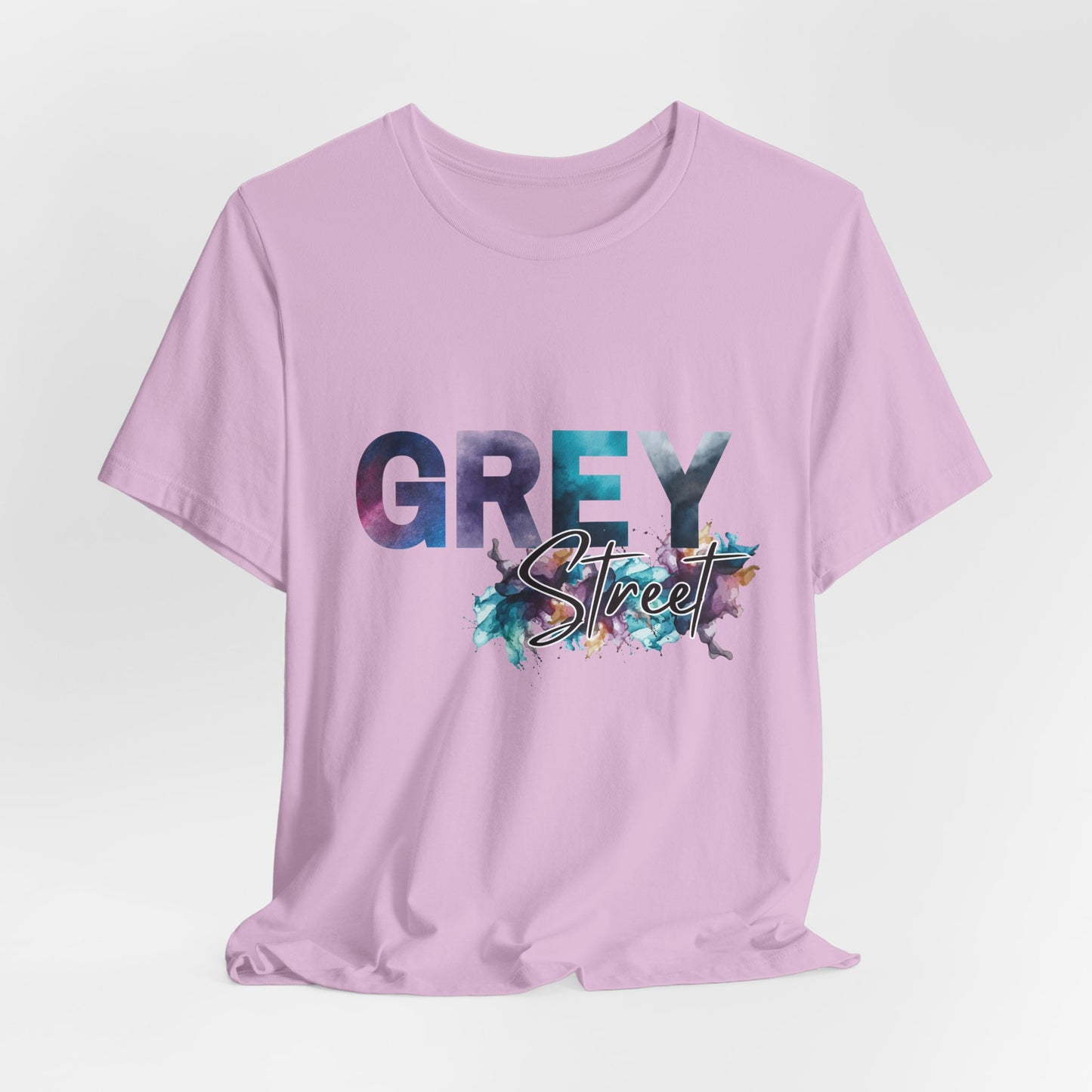 Grey Street Unisex Soft Jersey Tee -Vibrant Muted Colors captivates the vibe of Grey Street