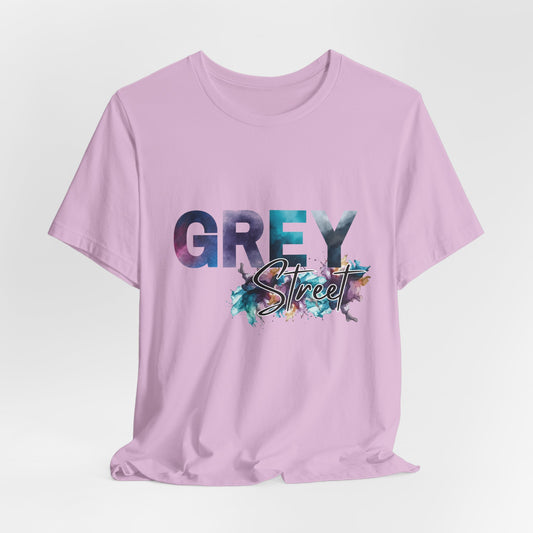 Grey Street Unisex Soft Jersey Tee -Vibrant Muted Colors captivates the vibe of Grey Street