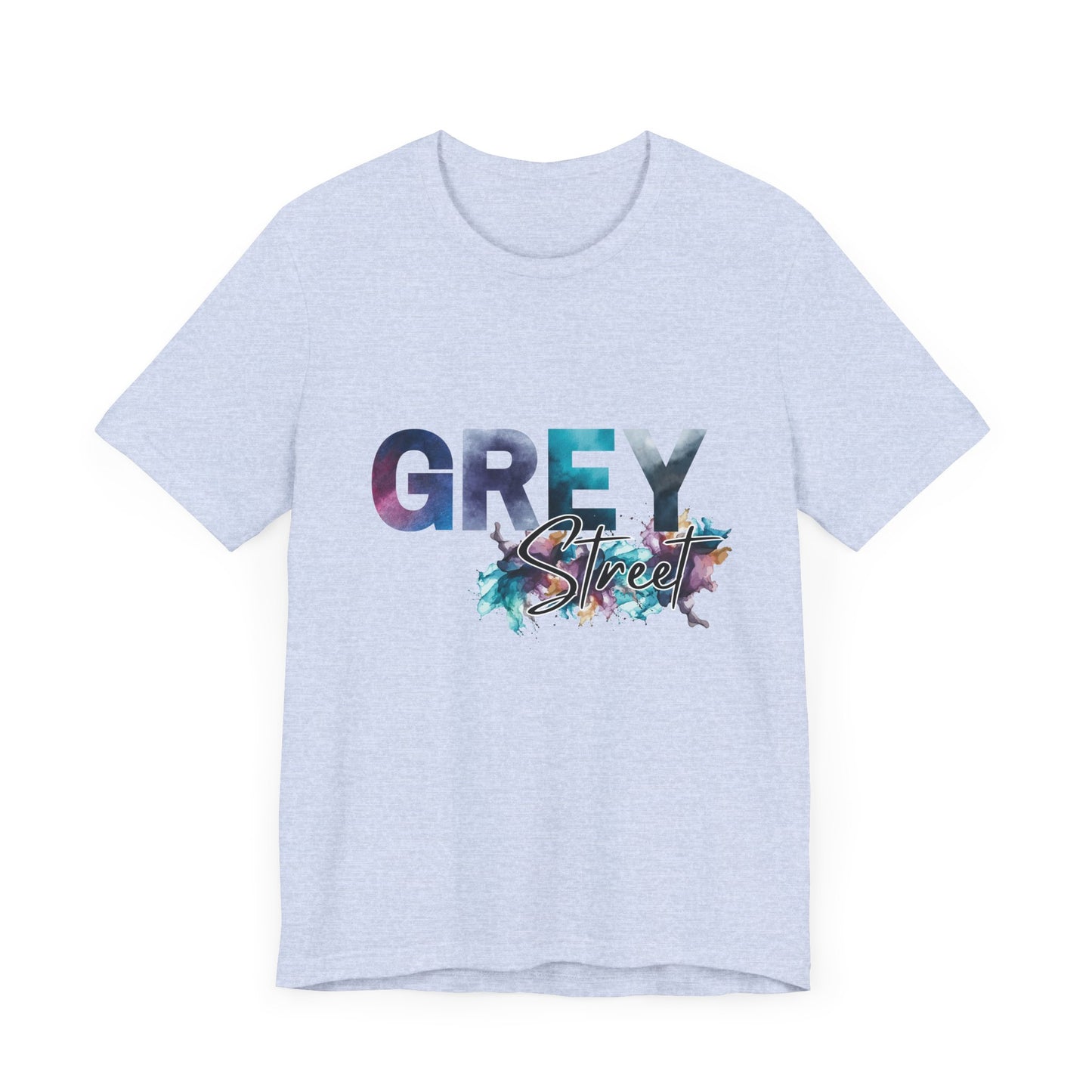 Grey Street Unisex Soft Jersey Tee -Vibrant Muted Colors captivates the vibe of Grey Street