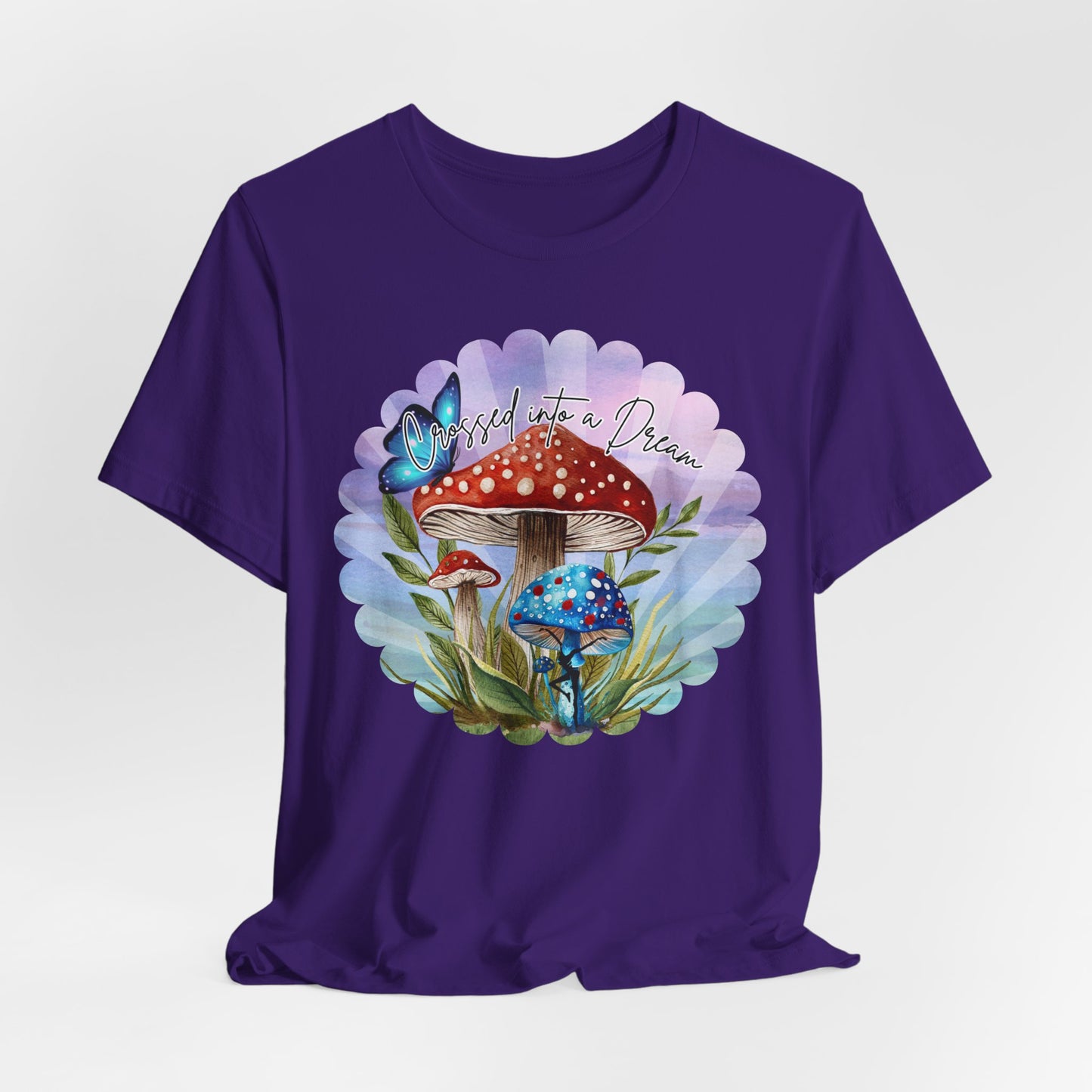 "Crossed into a Dream" Scallop Unisex Jersey Tee - Colorful Nature-Inspired Design