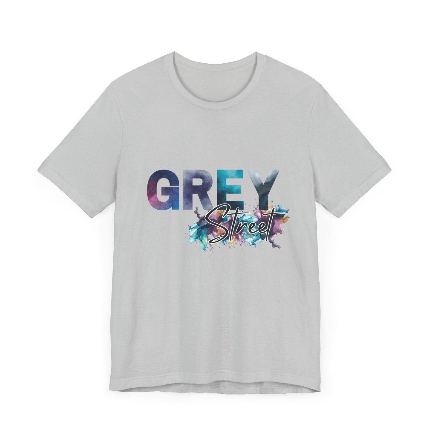 Grey Street Unisex Soft Jersey Tee -Vibrant Muted Colors captivates the vibe of Grey Street