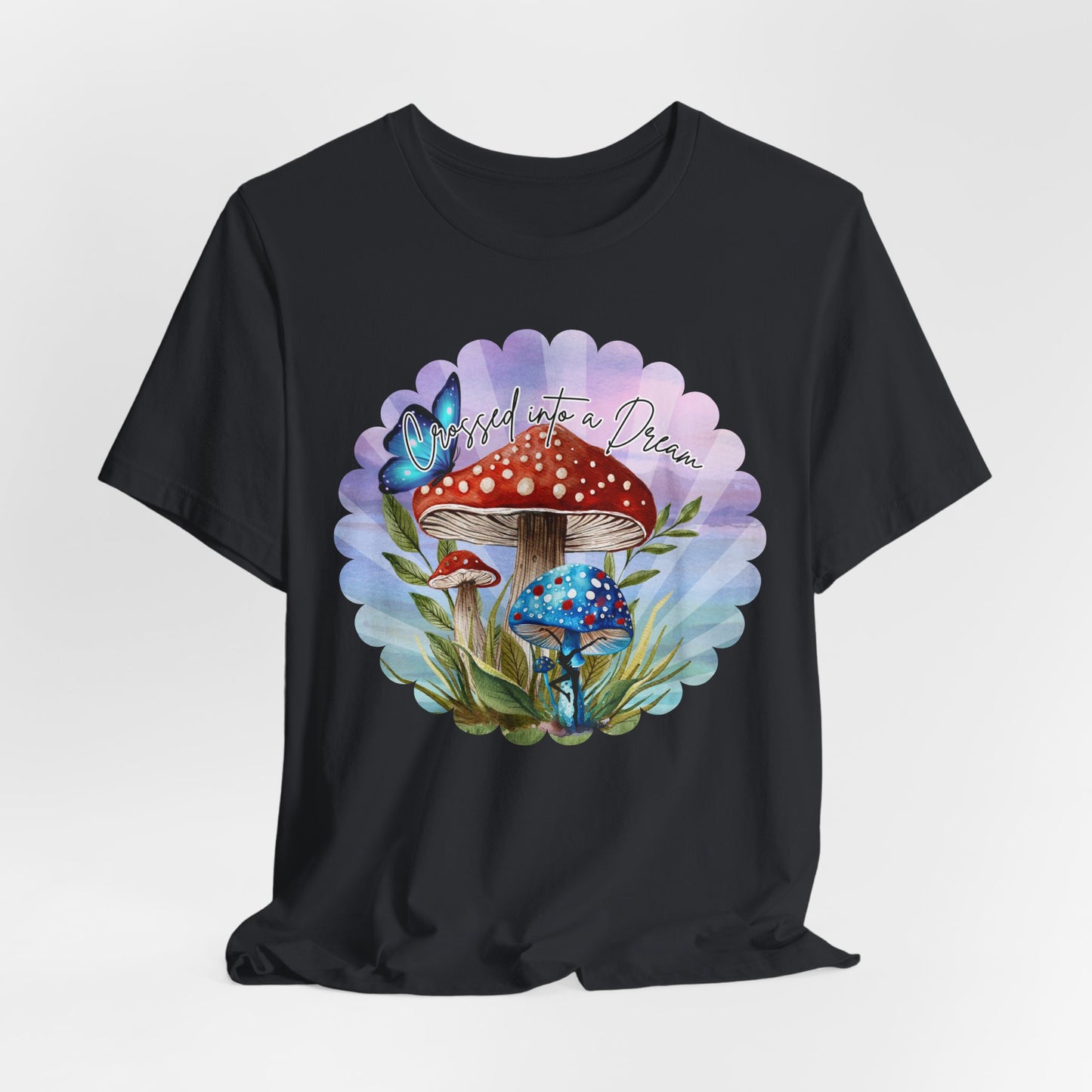 "Crossed into a Dream" Scallop Unisex Jersey Tee - Colorful Nature-Inspired Design