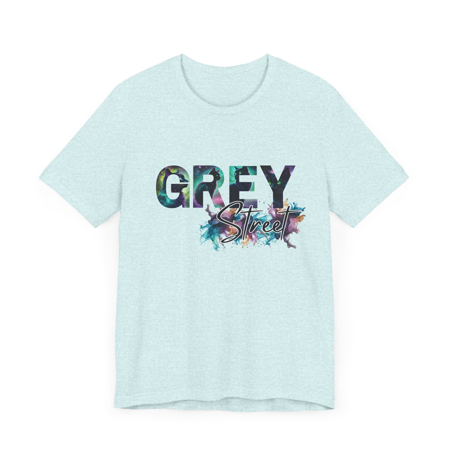 Grey Street Black Cat Unisex Jersey Tee - Stylish & Vibrant Fashion Statement