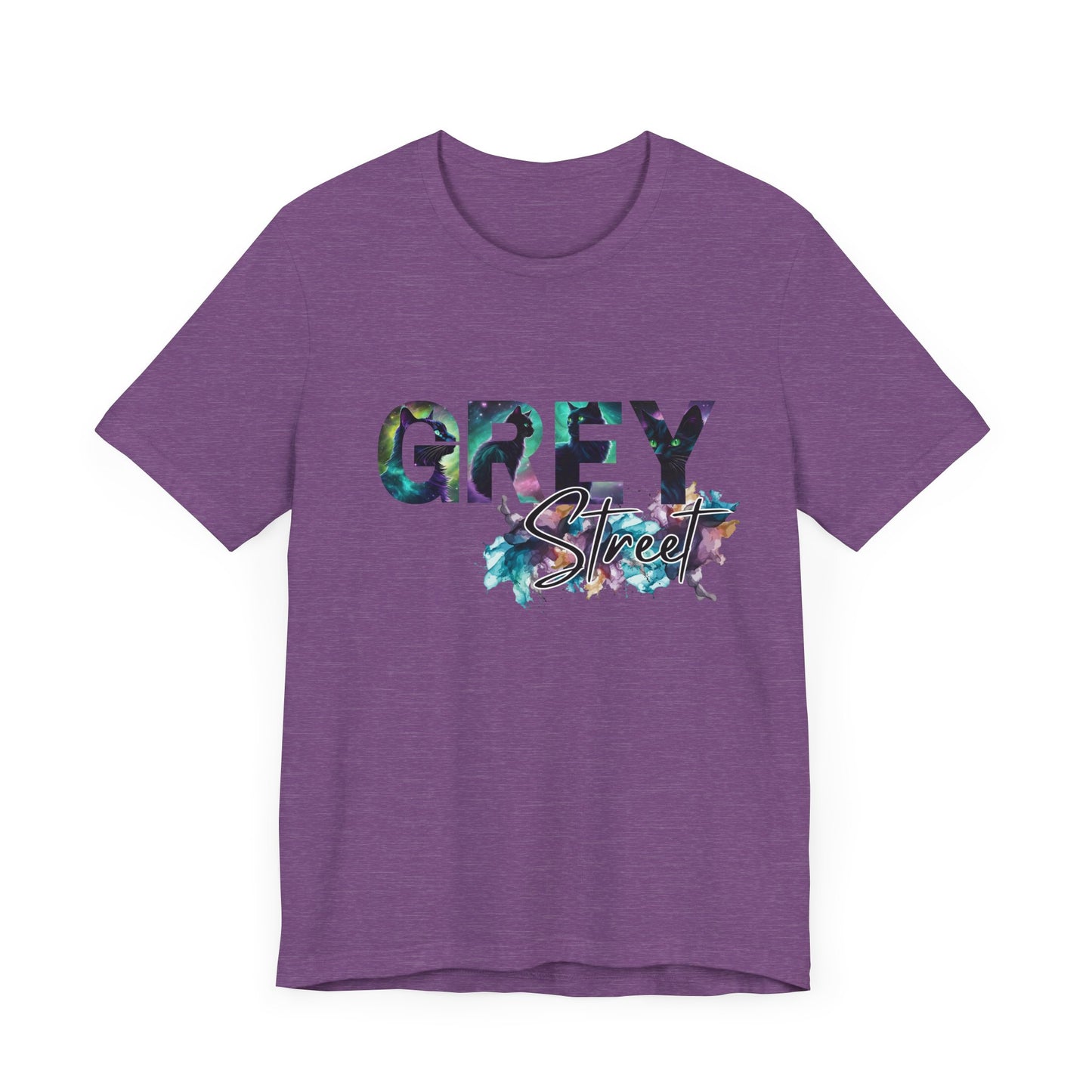 Grey Street Black Cat Unisex Jersey Tee - Stylish & Vibrant Fashion Statement