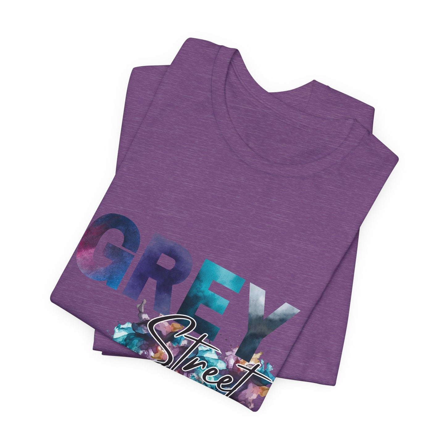 Grey Street Unisex Soft Jersey Tee -Vibrant Muted Colors captivates the vibe of Grey Street
