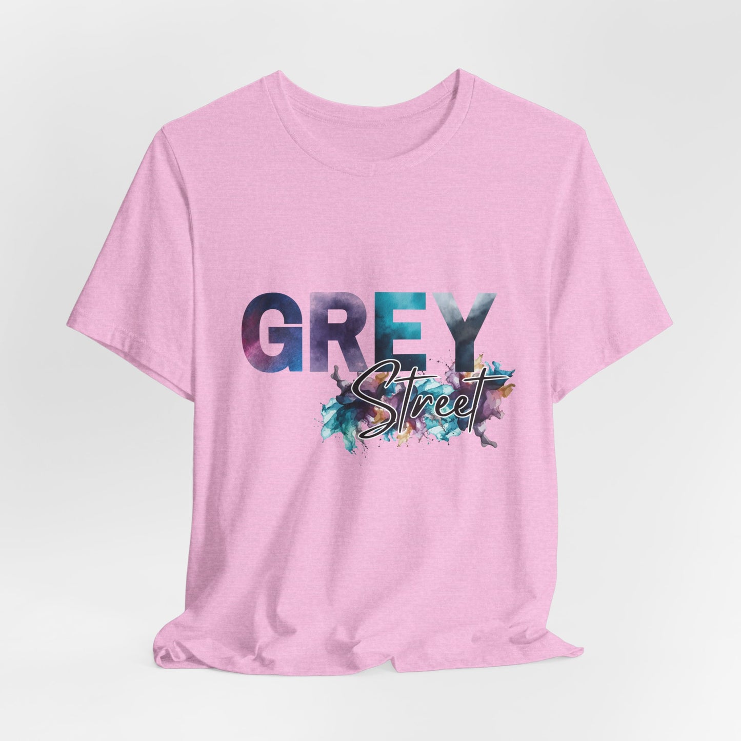 Grey Street Unisex Soft Jersey Tee -Vibrant Muted Colors captivates the vibe of Grey Street