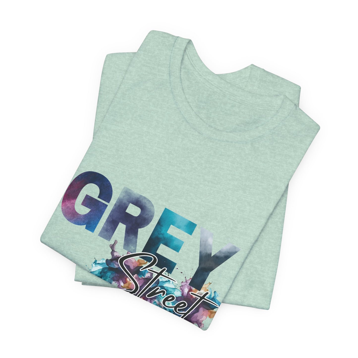 Grey Street Unisex Soft Jersey Tee -Vibrant Muted Colors captivates the vibe of Grey Street