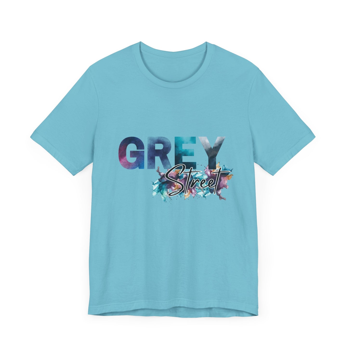 Grey Street Unisex Soft Jersey Tee -Vibrant Muted Colors captivates the vibe of Grey Street