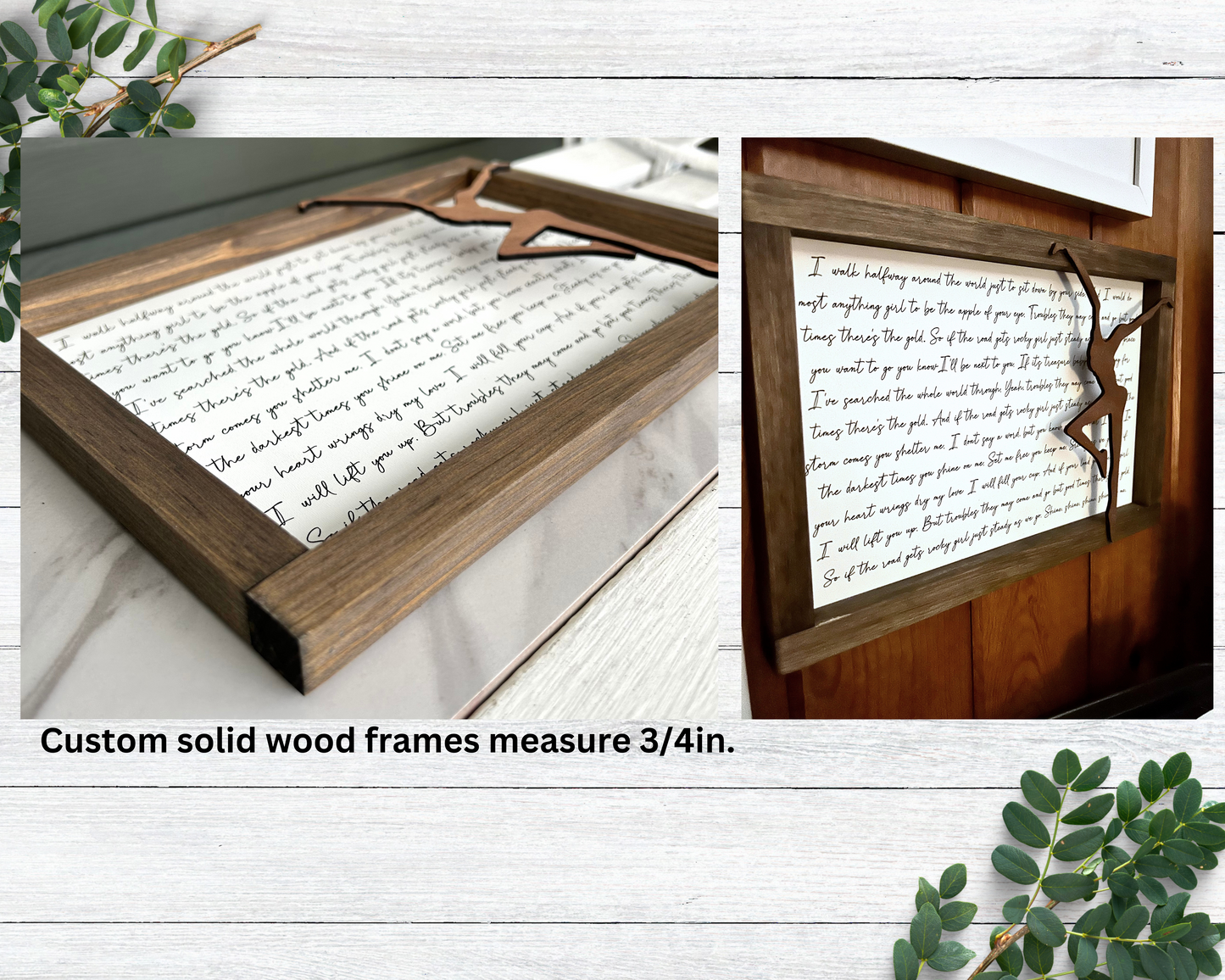 Engraved Full Lyrics Framed Wall Art