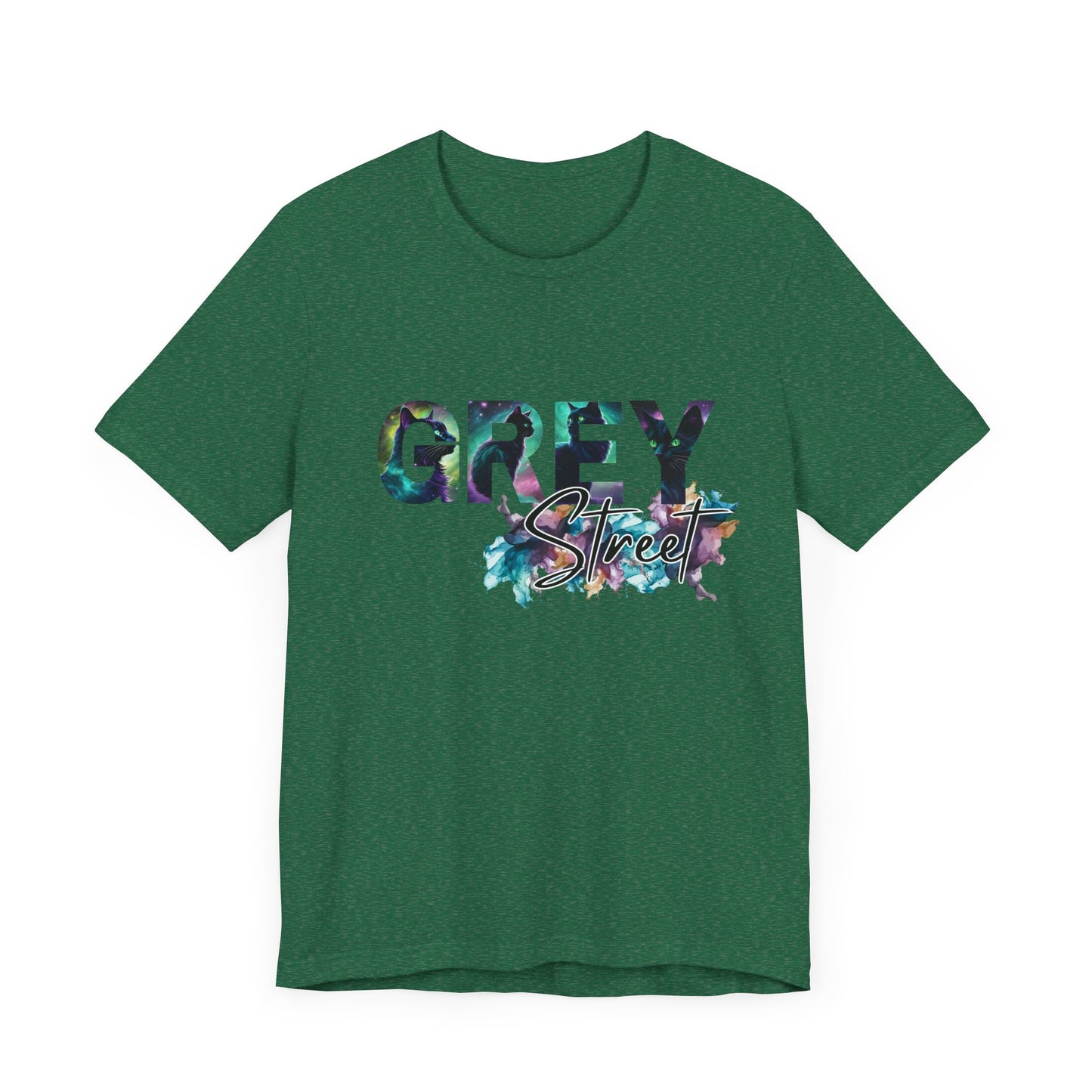 Grey Street Black Cat Unisex Jersey Tee - Stylish & Vibrant Fashion Statement