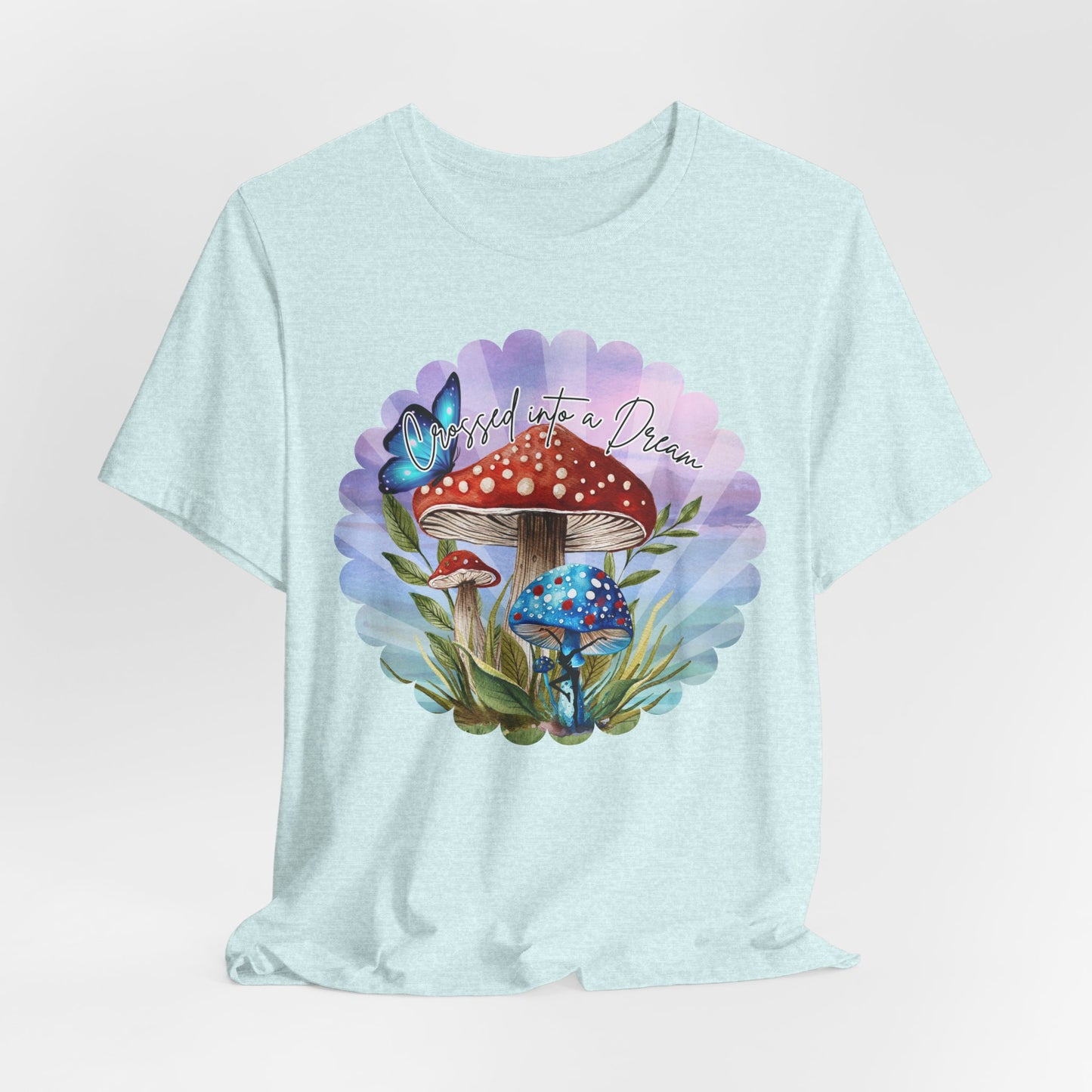"Crossed into a Dream" Scallop Unisex Jersey Tee - Colorful Nature-Inspired Design