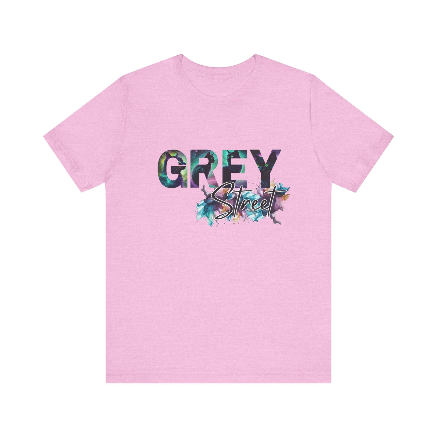 Grey Street Black Cat Unisex Jersey Tee - Stylish & Vibrant Fashion Statement