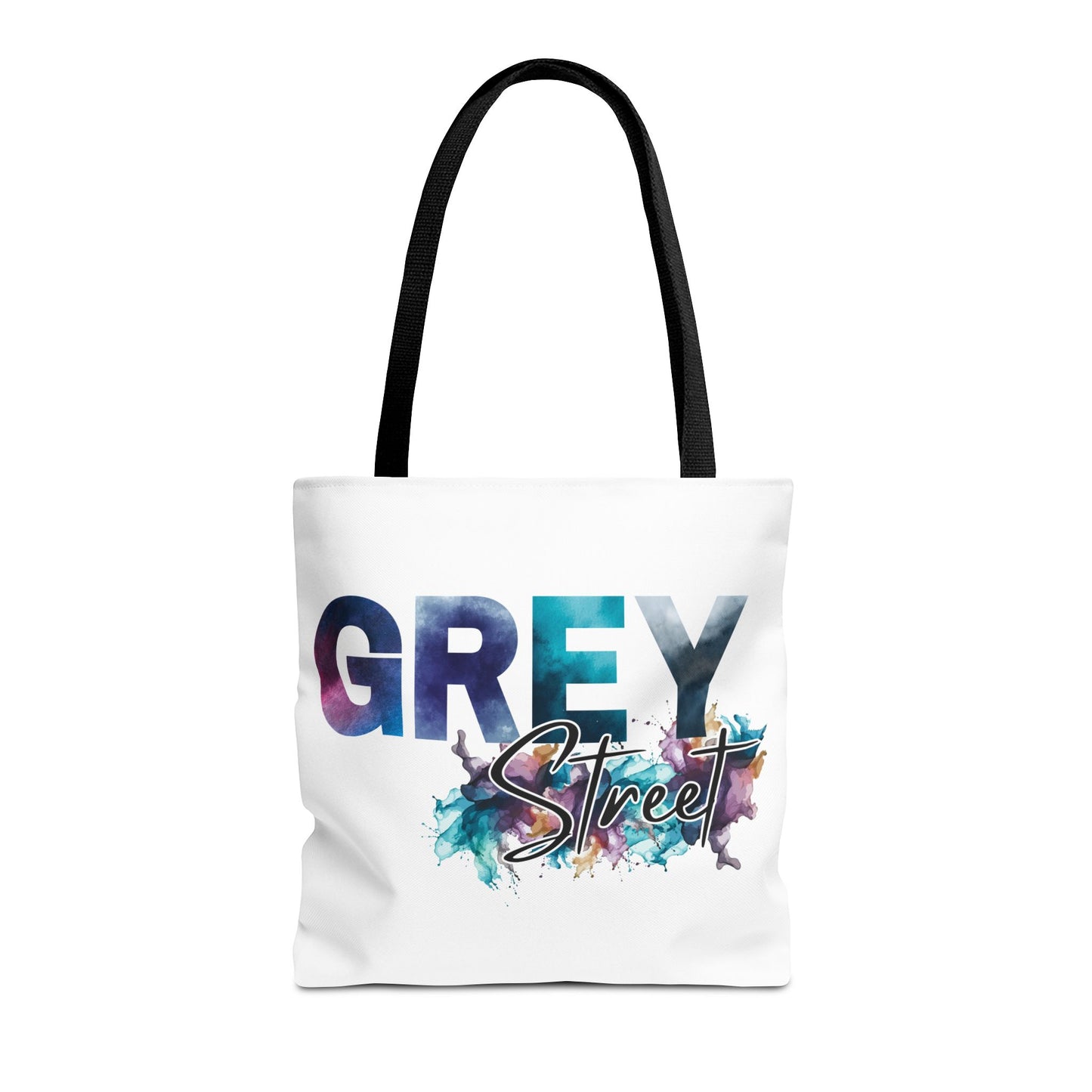 Vibrant "Grey Street" White Tote Bag - Stylish & Functional for Everyday Use