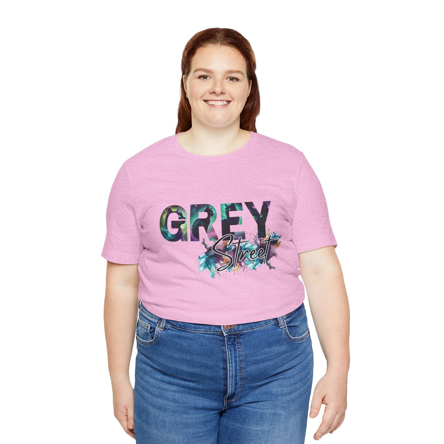 Grey Street Black Cat Unisex Jersey Tee - Stylish & Vibrant Fashion Statement