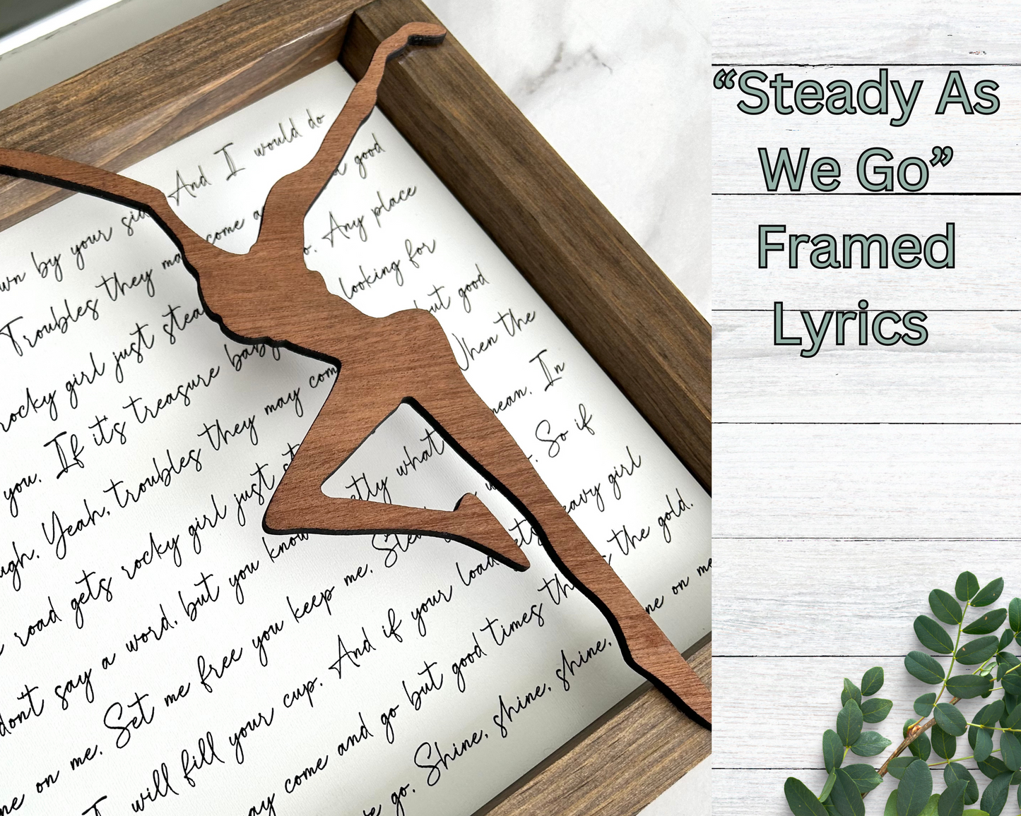 Engraved Full Lyrics Framed Wall Art