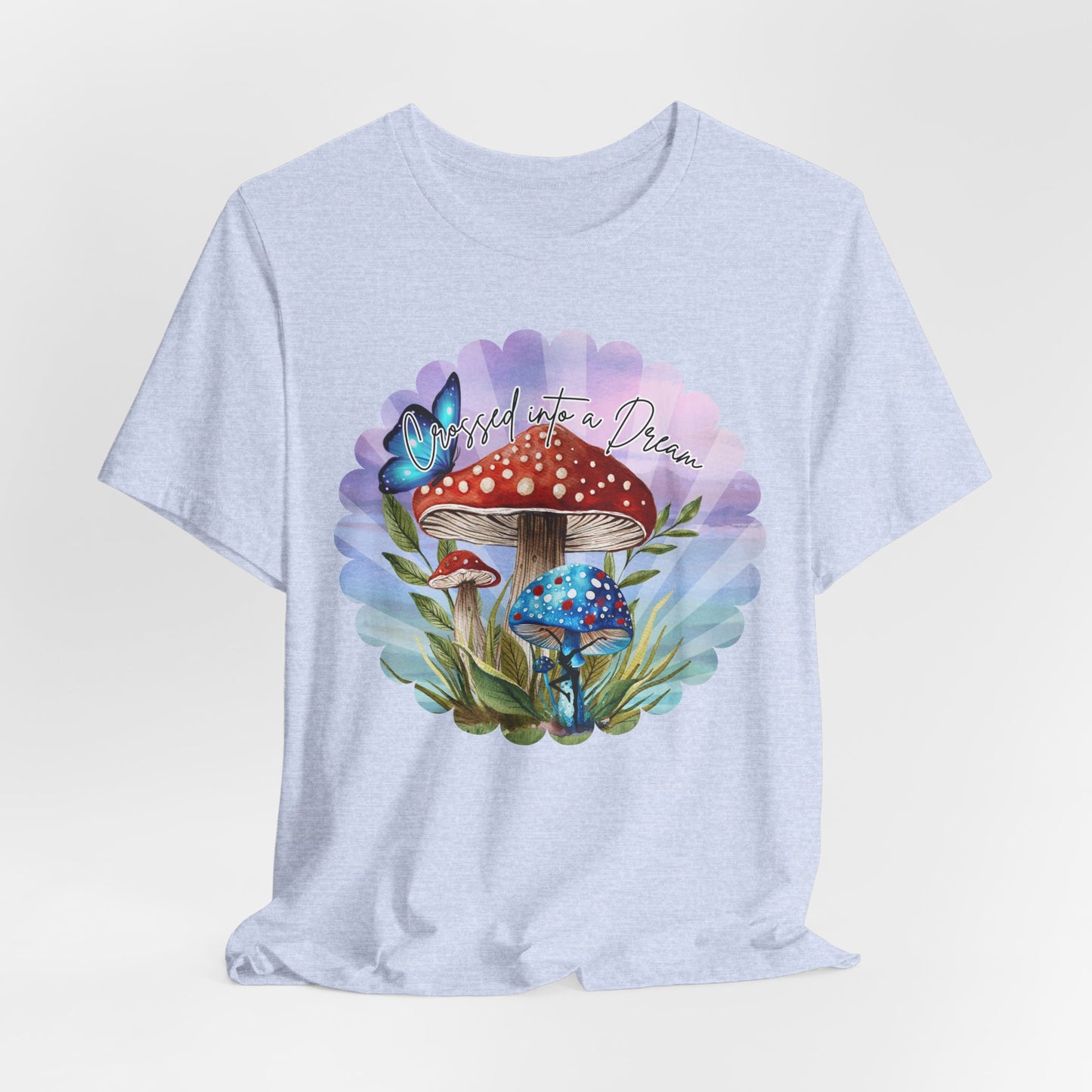 "Crossed into a Dream" Scallop Unisex Jersey Tee - Colorful Nature-Inspired Design